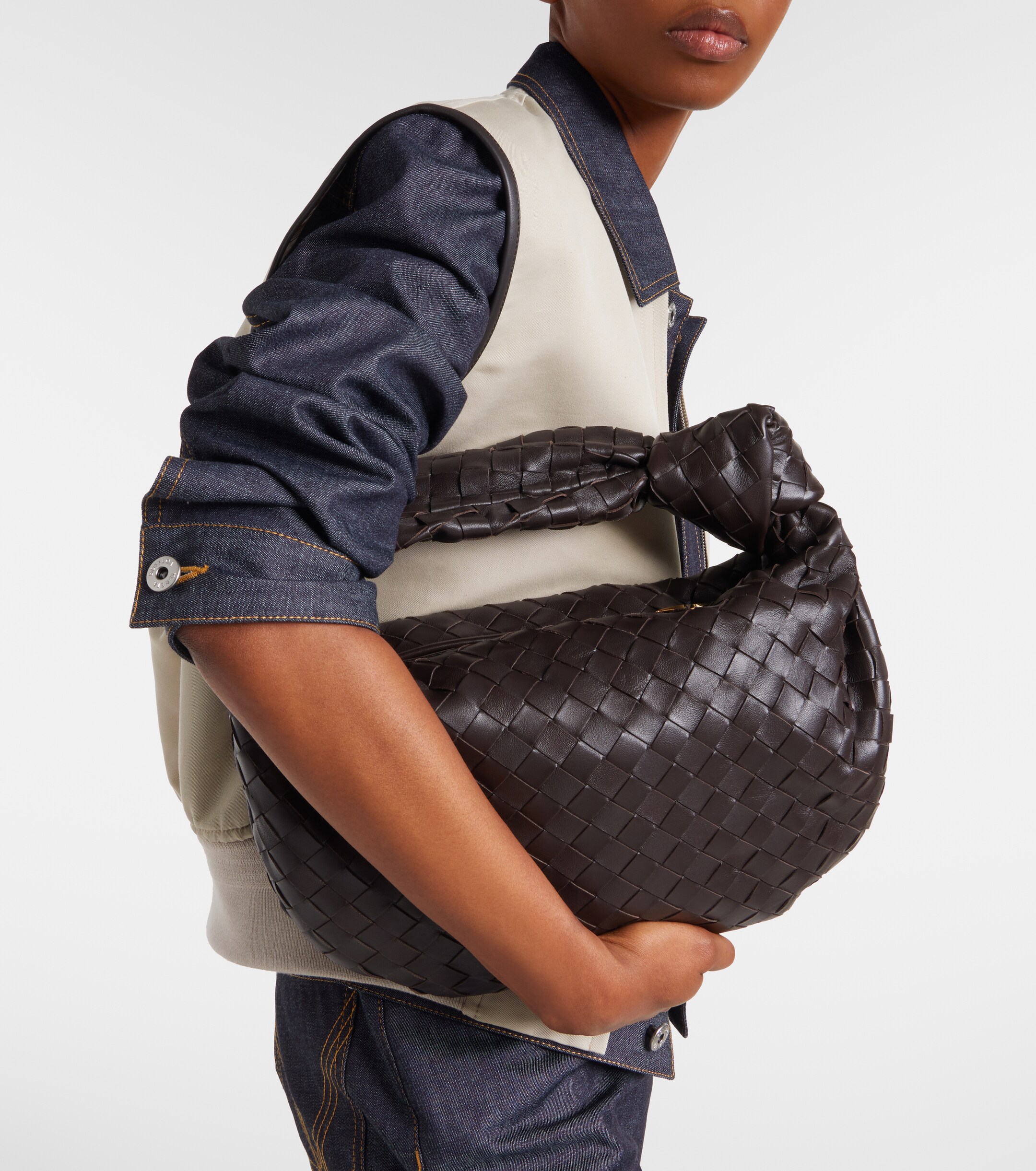 Bottega Veneta Jodie Small Intrecciato leather shoulder bag