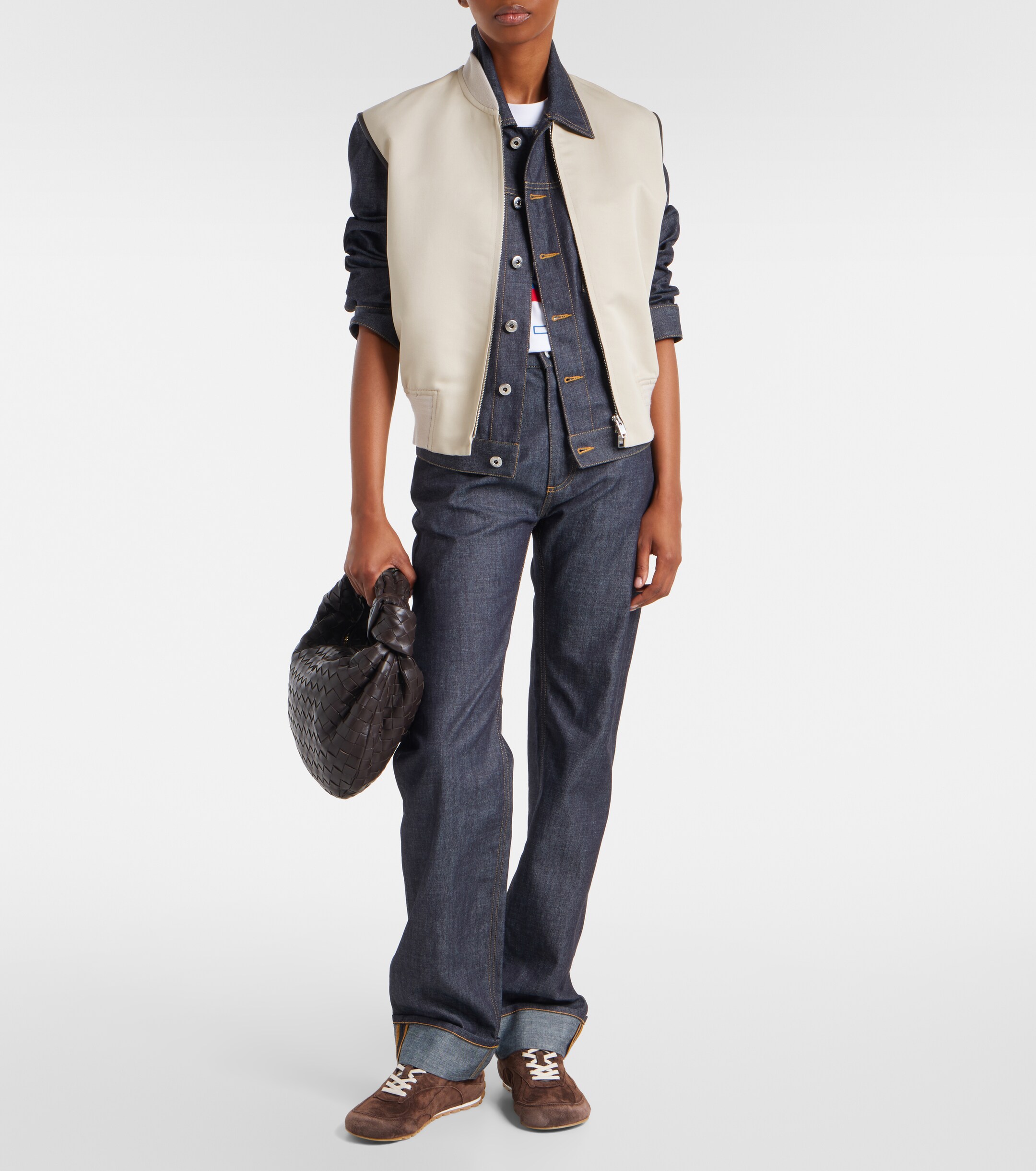 Bottega Veneta Jodie Small Intrecciato leather shoulder bag