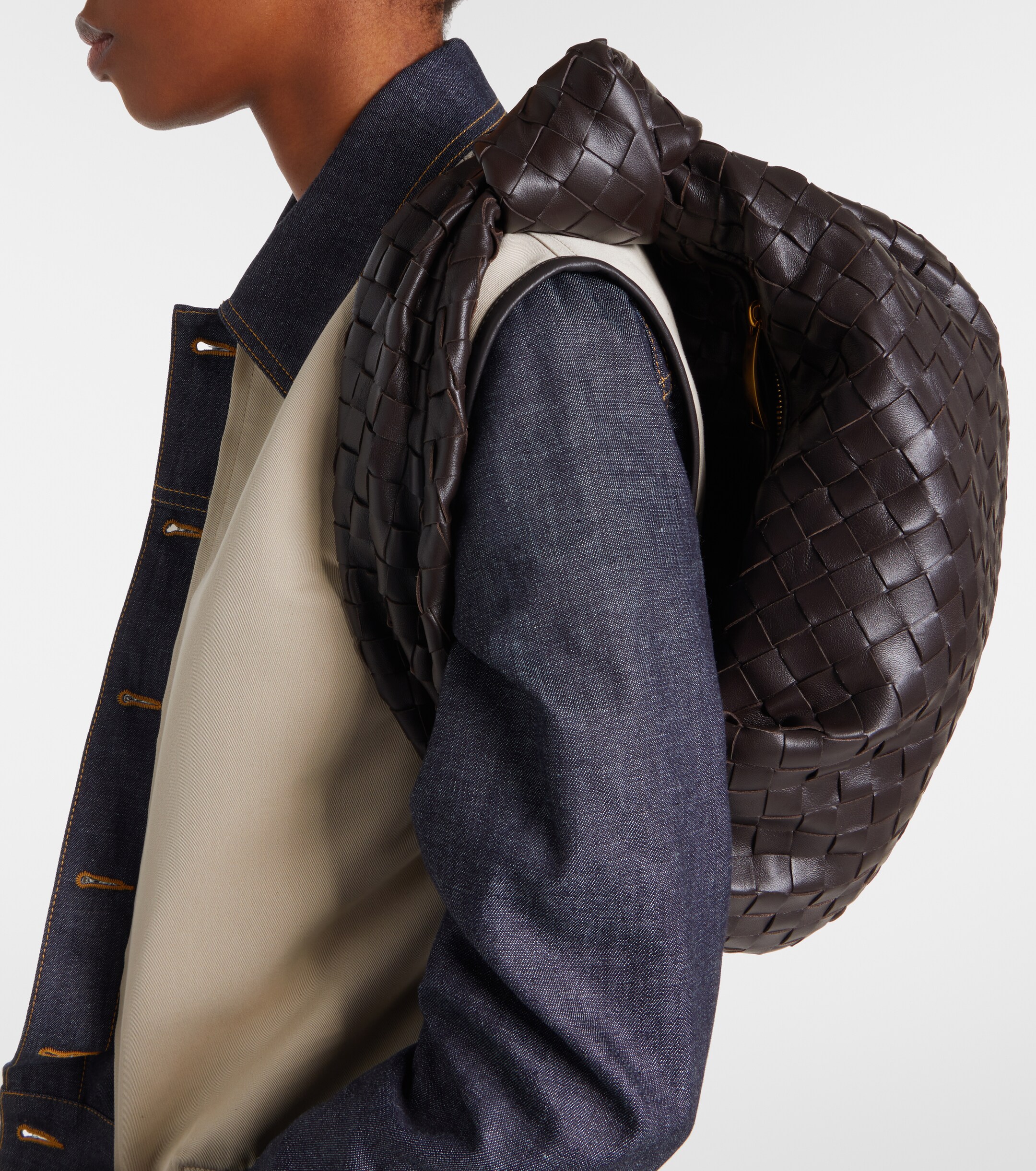 Bottega Veneta Jodie Small Intrecciato leather shoulder bag