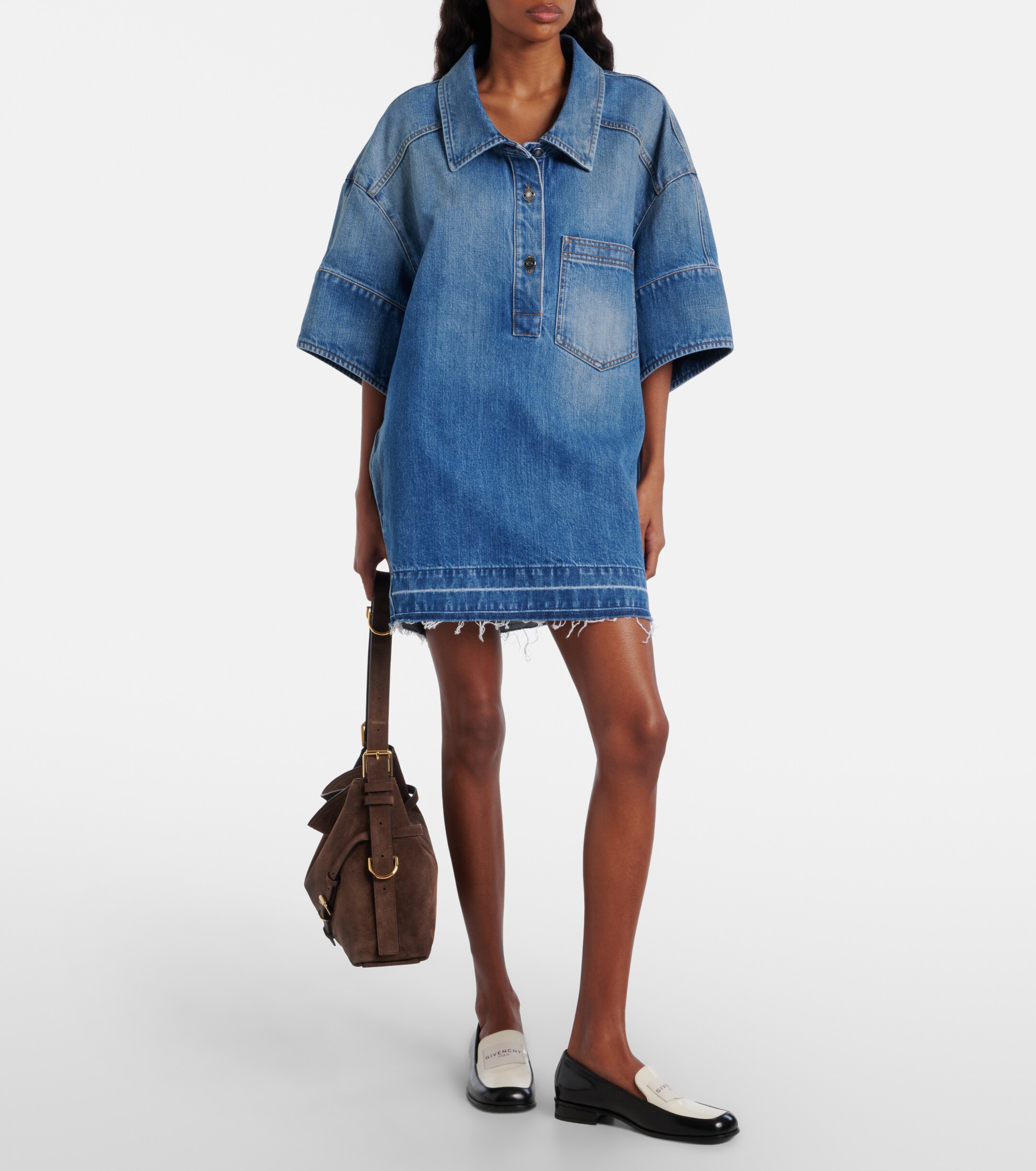 Givenchy Voyou Medium suede shoulder bag