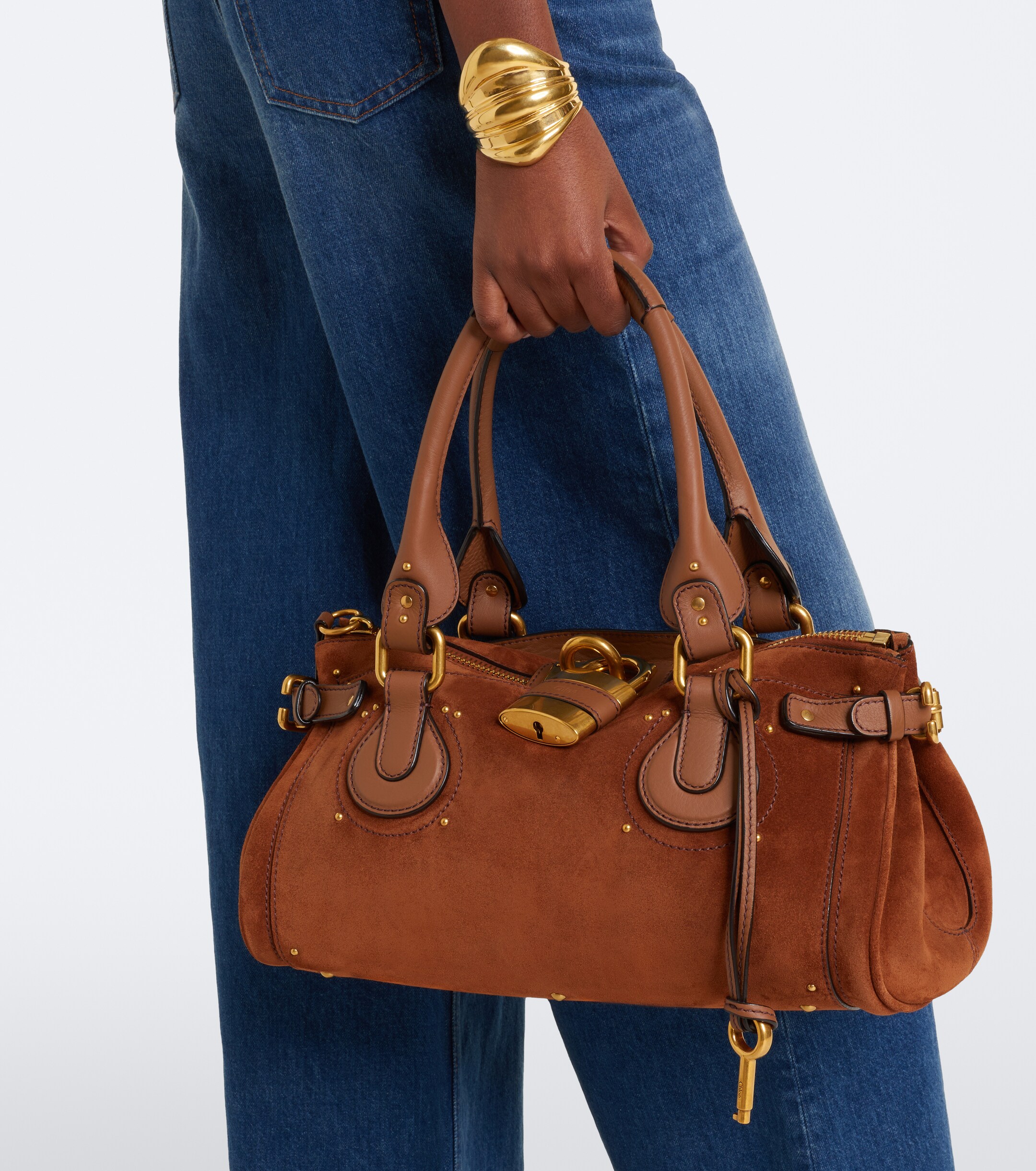 Chloé Paddington suede shoulder bag