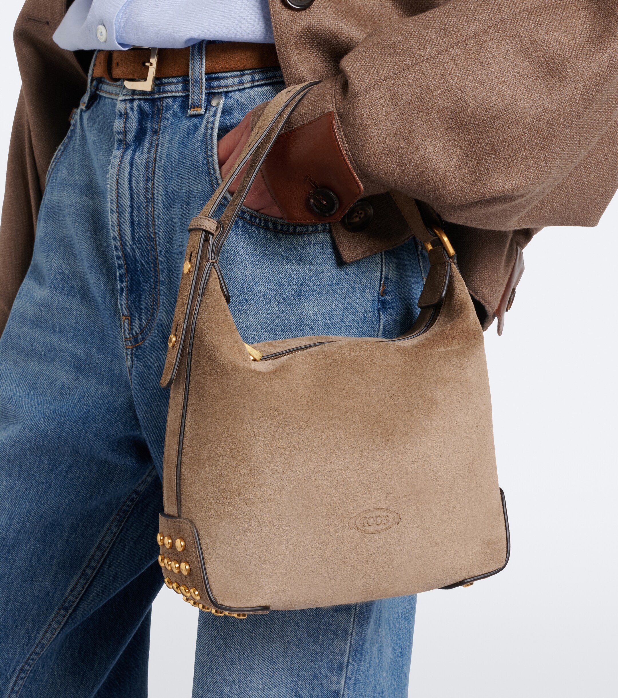 Tod's Sacca Mini suede shoulder bag
