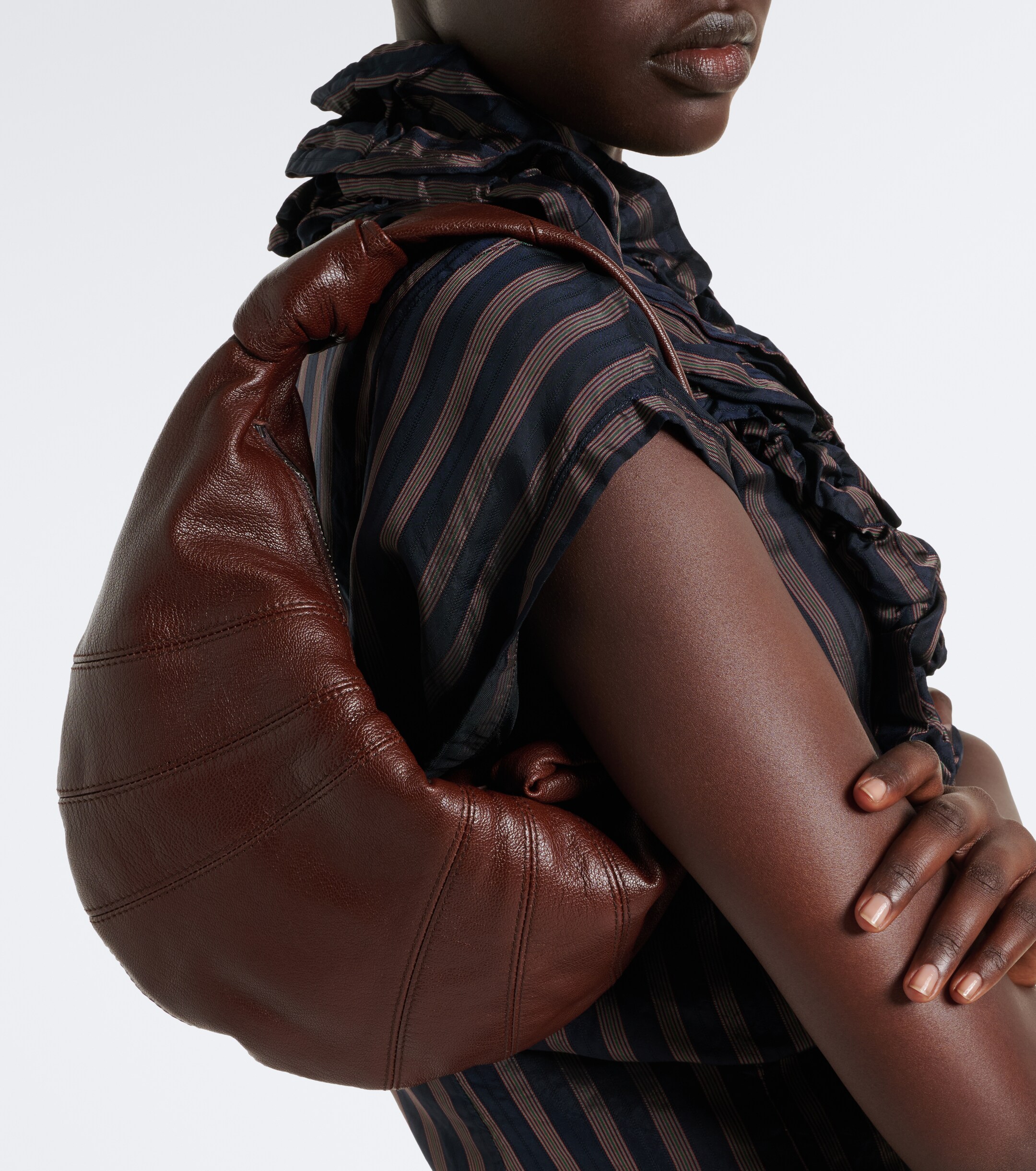Lemaire Fortune Croissant Small leather shoulder bag