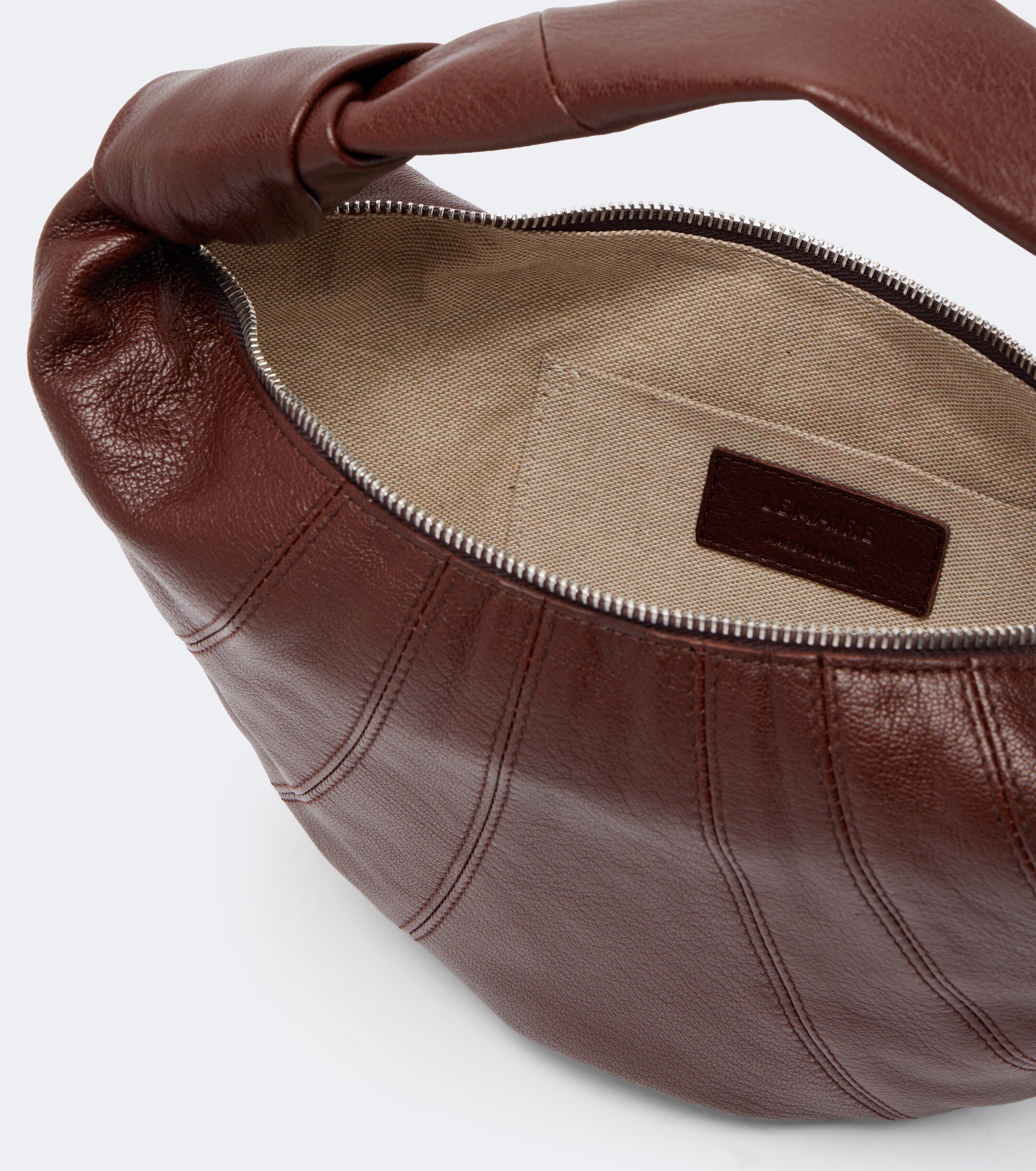 Lemaire Fortune Croissant Small leather shoulder bag