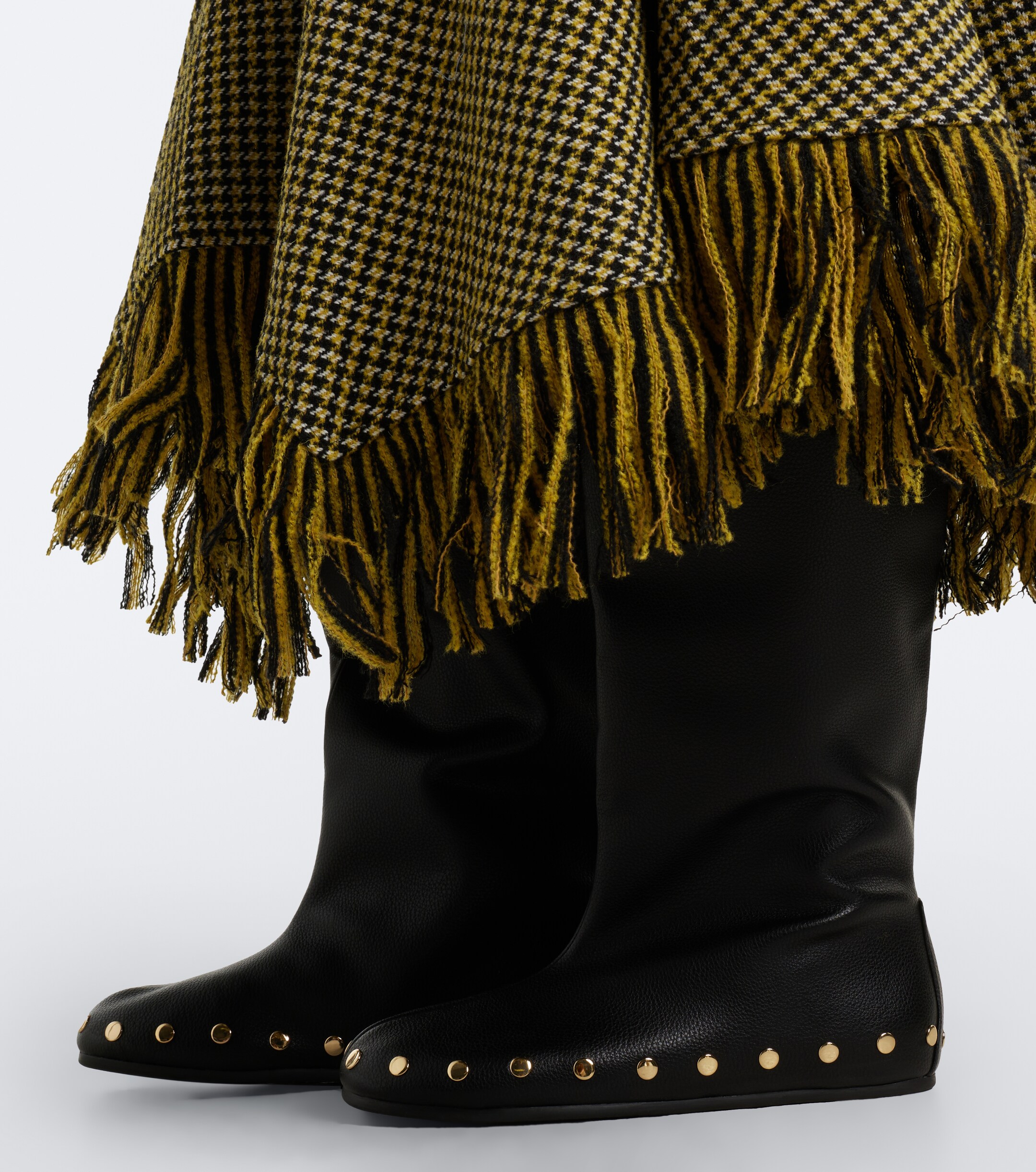 GANNI Ganni Jenny studded knee-high boots