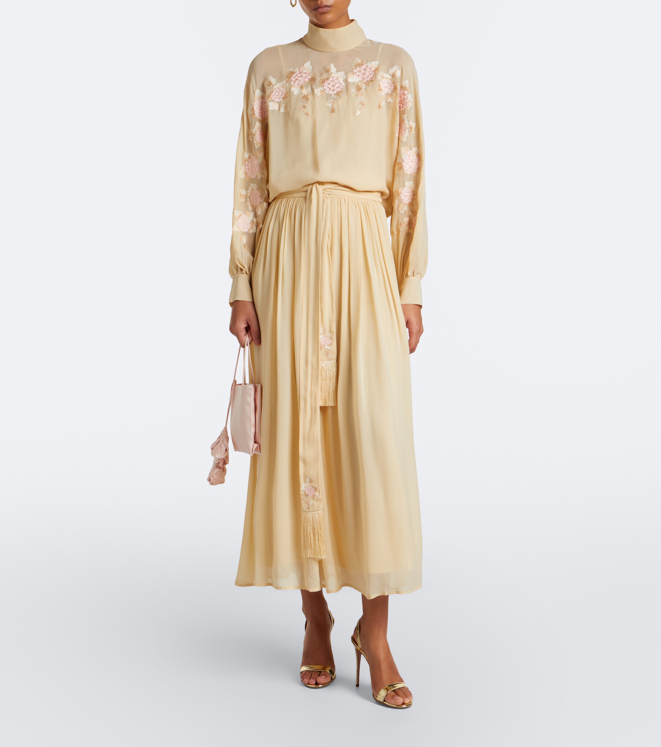 Zimmermann Zimmermann Valiant belted pleated midi skirt