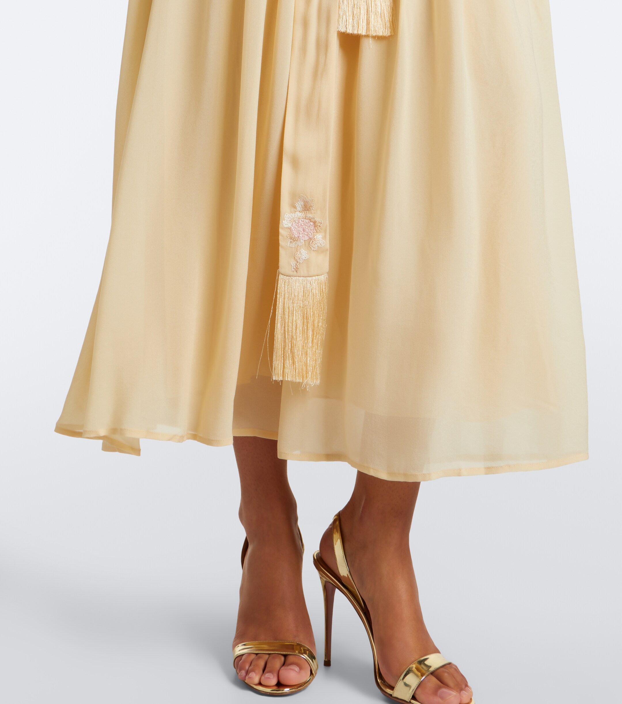 Zimmermann Zimmermann Valiant belted pleated midi skirt