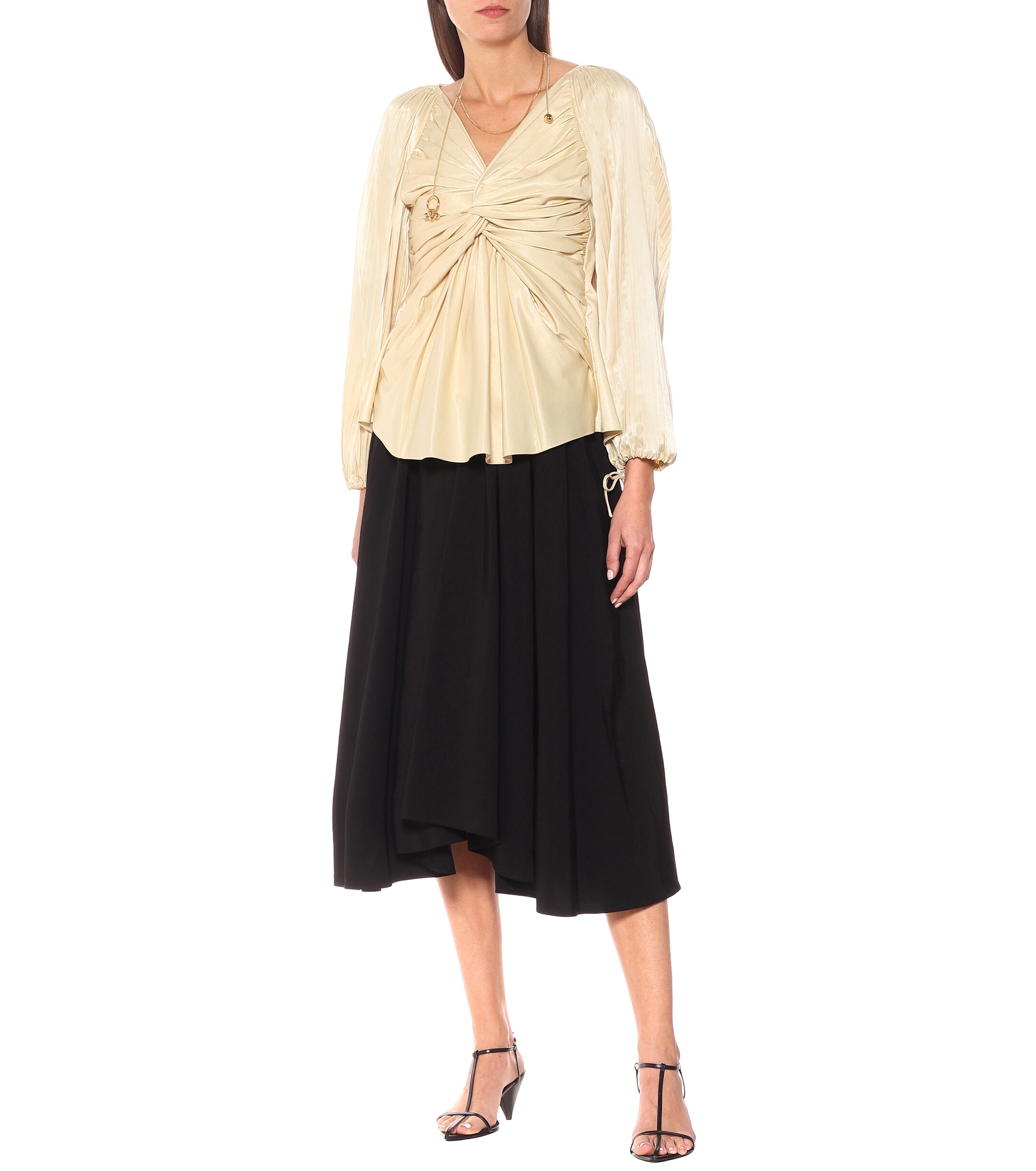 Jil Sander Gathered satin top