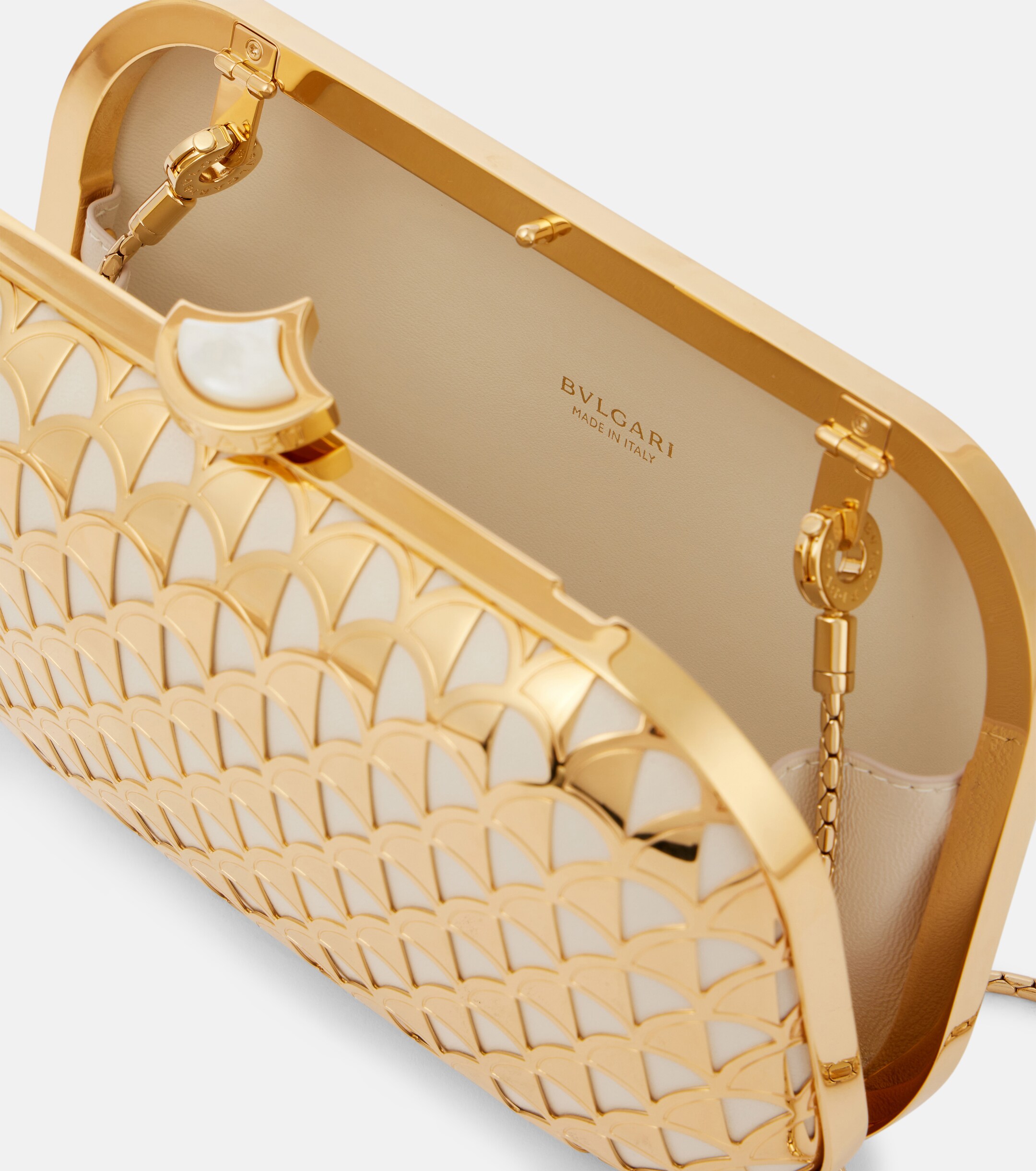 Bvlgari Bvlgari Calla gold-plated clutch