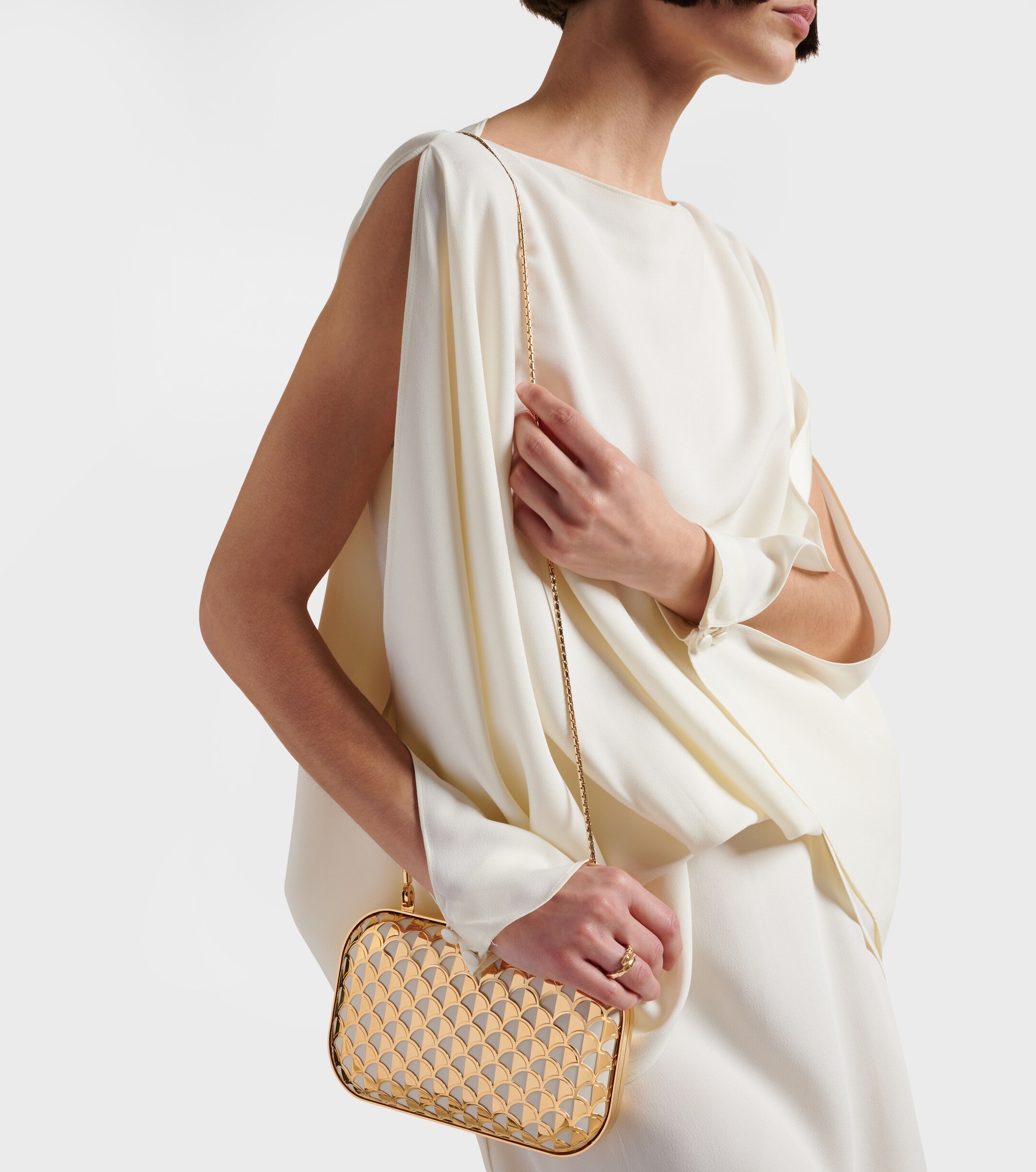 Bvlgari Bvlgari Calla gold-plated clutch