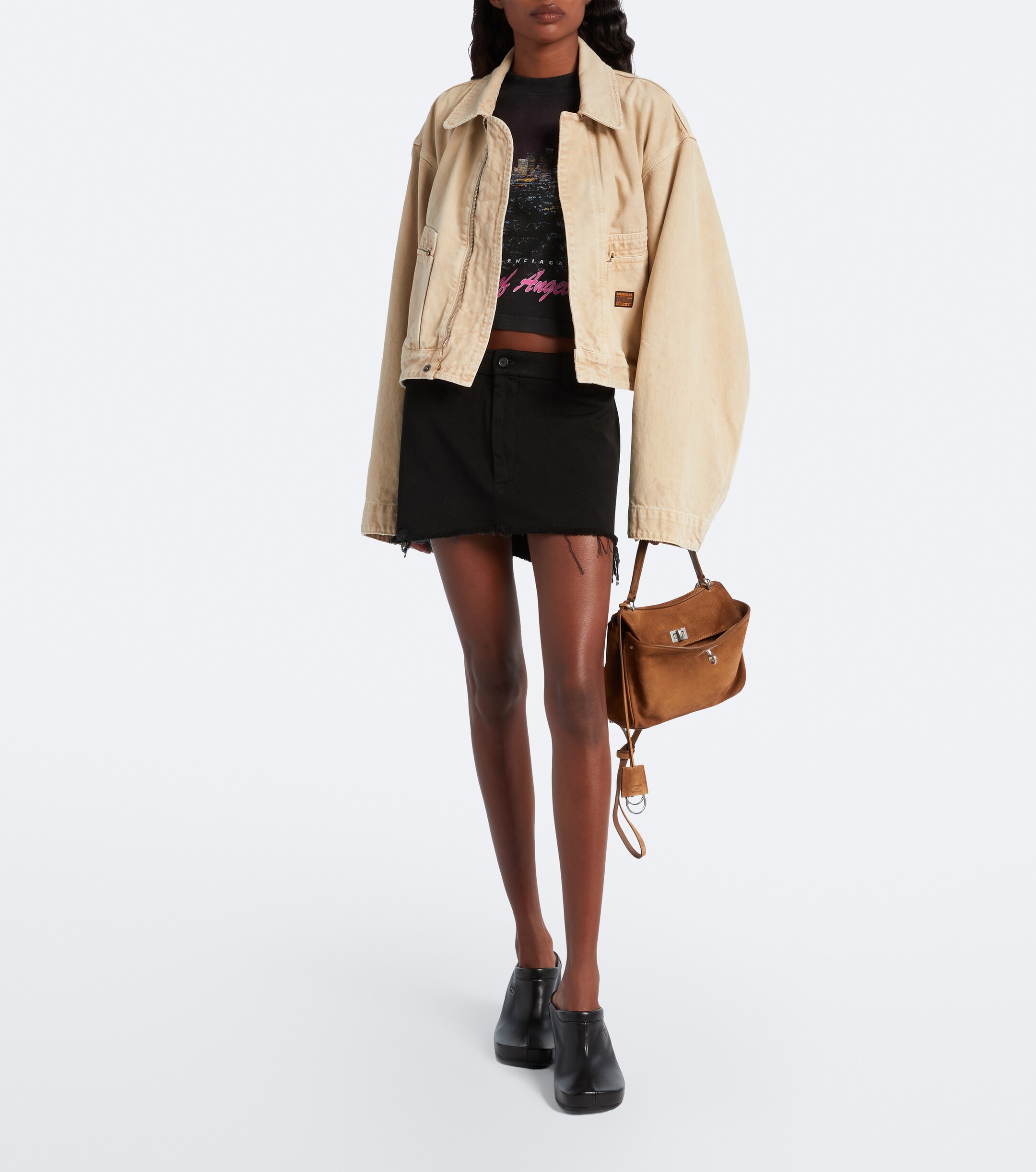 Balenciaga Rodeo Mini suede tote bag