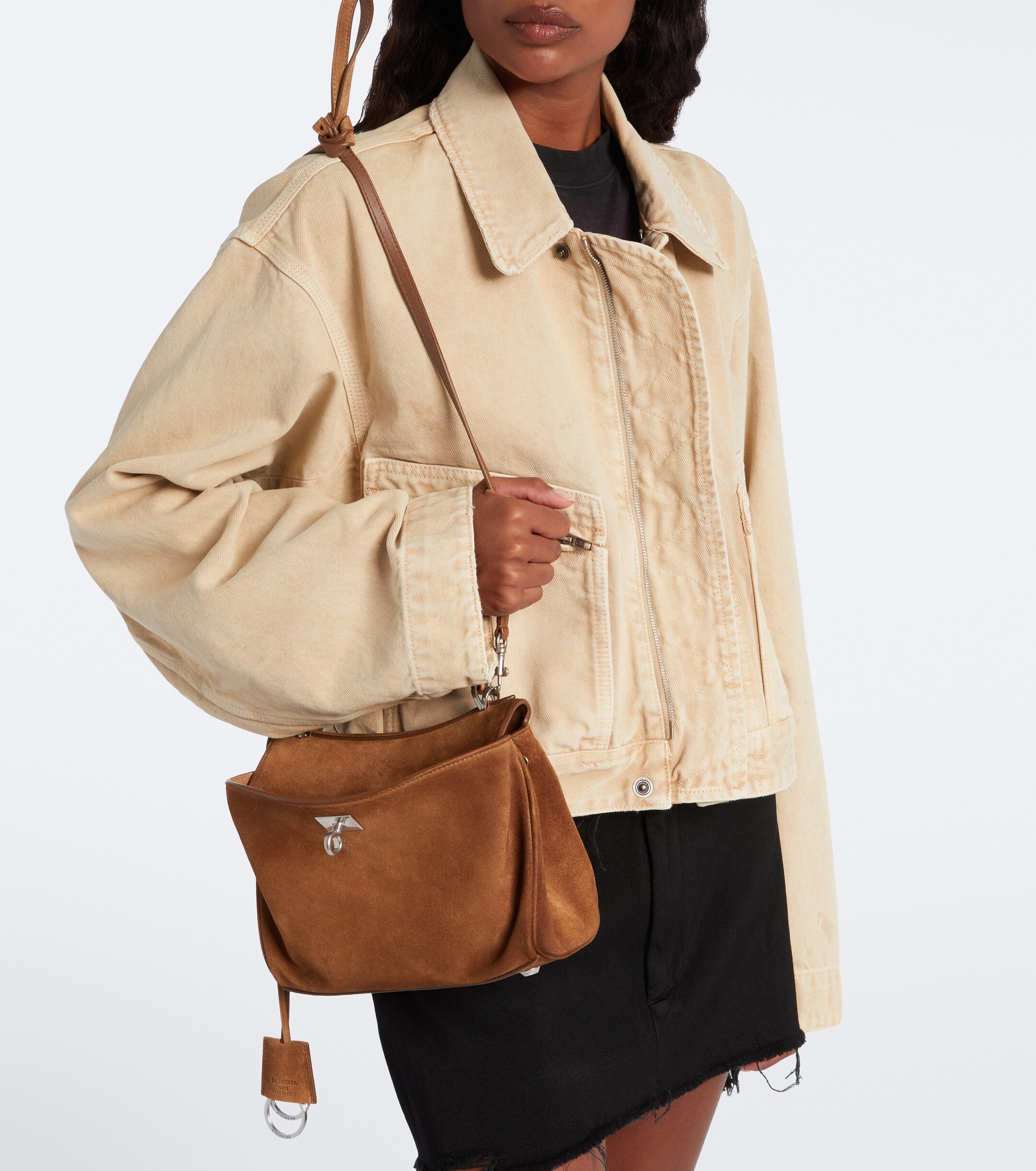 Balenciaga Rodeo Mini suede tote bag