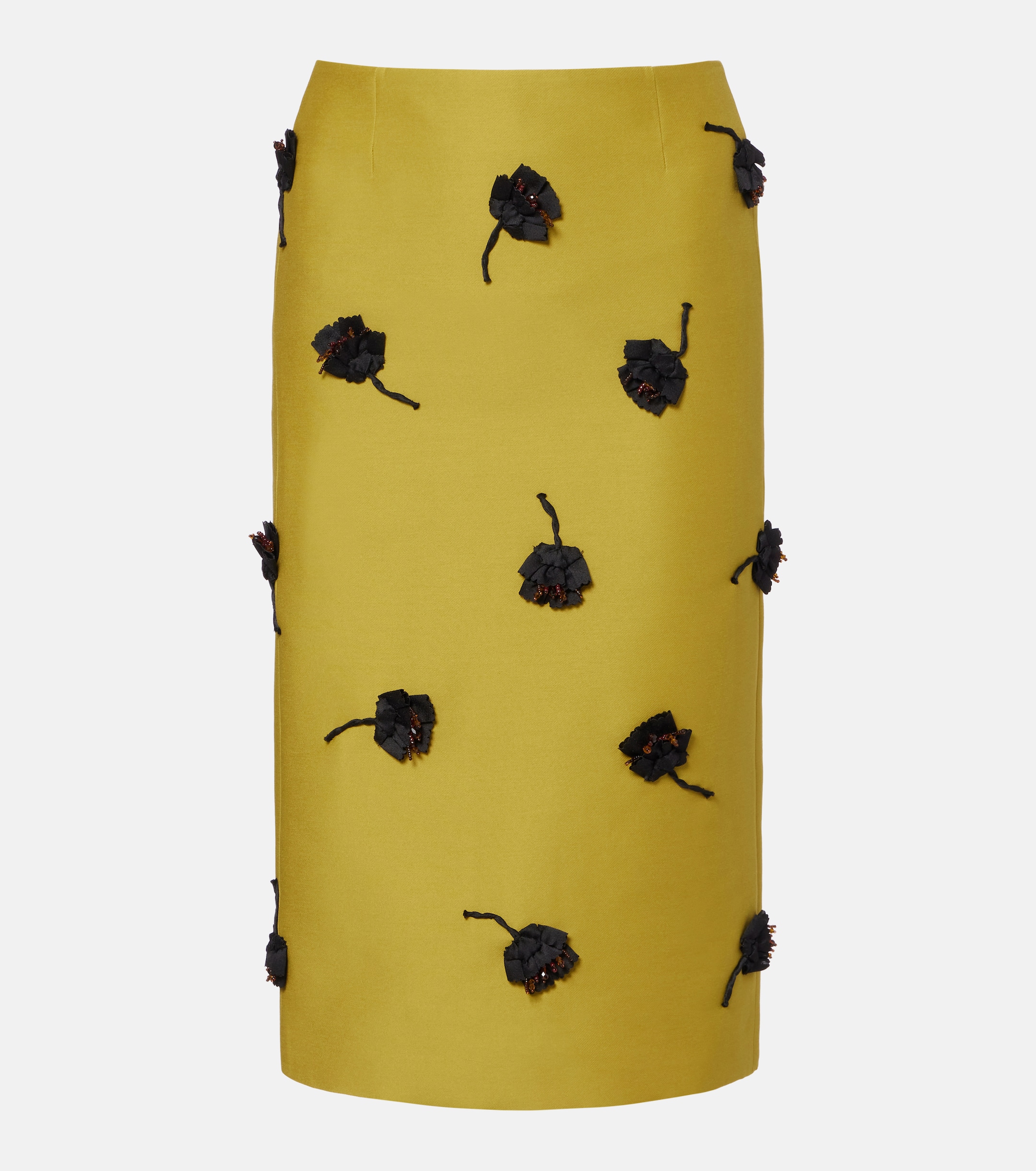 SHUSHU/TONG Floral-appliqué pencil skirt thumbnail