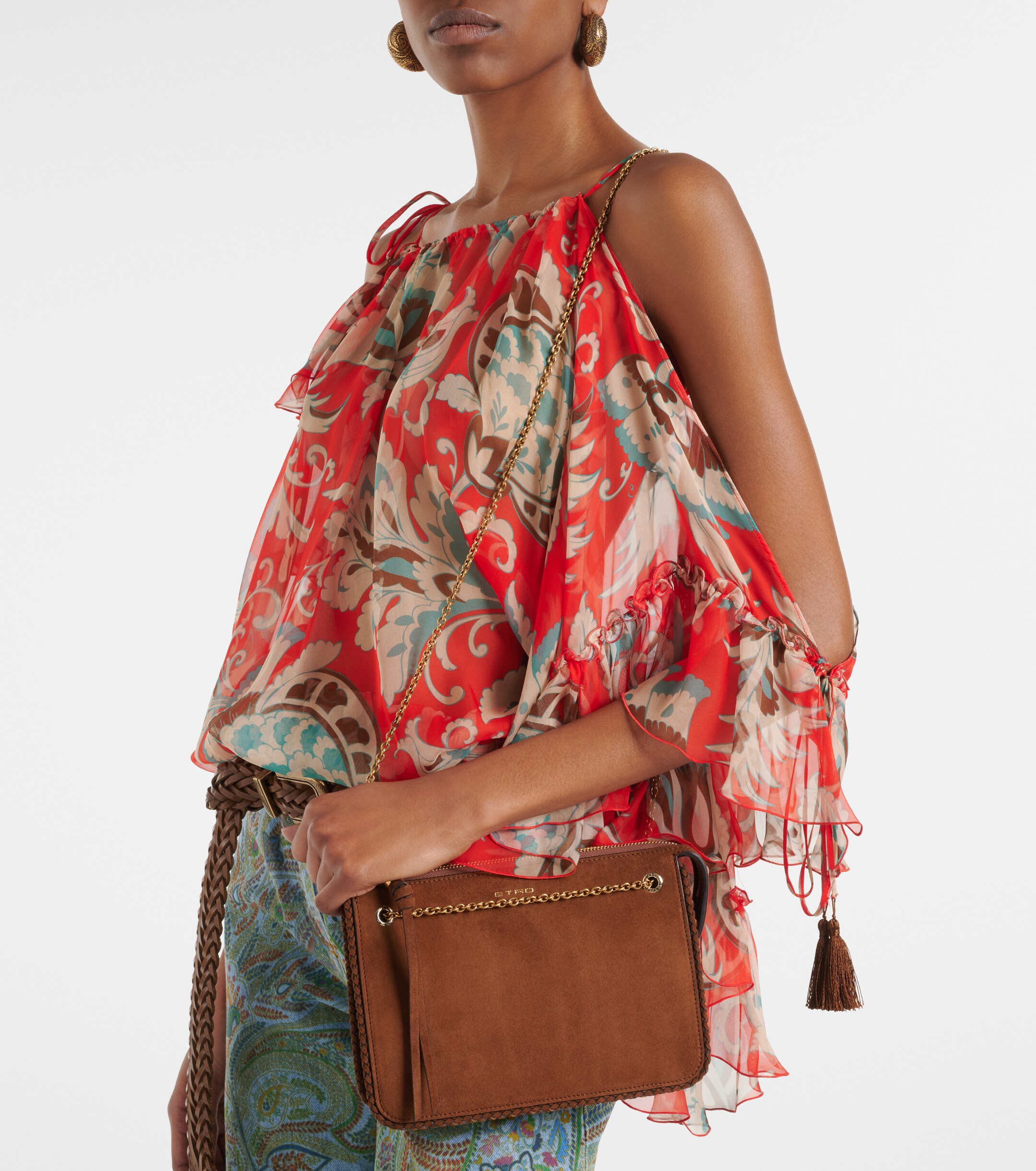 Etro Small suede crossbody bag