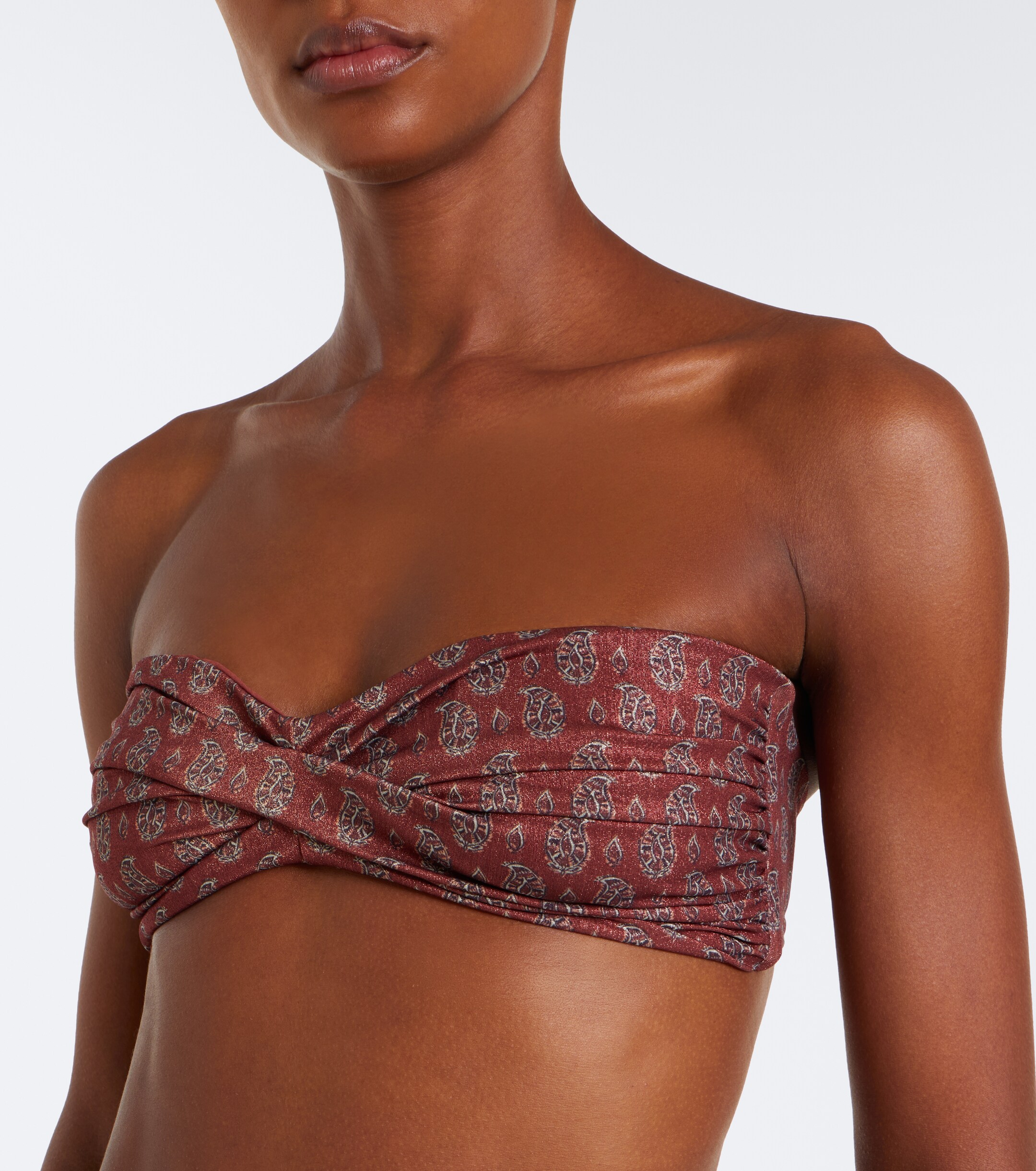Johanna Ortiz Johanna Ortiz Printed bandeau bikini top