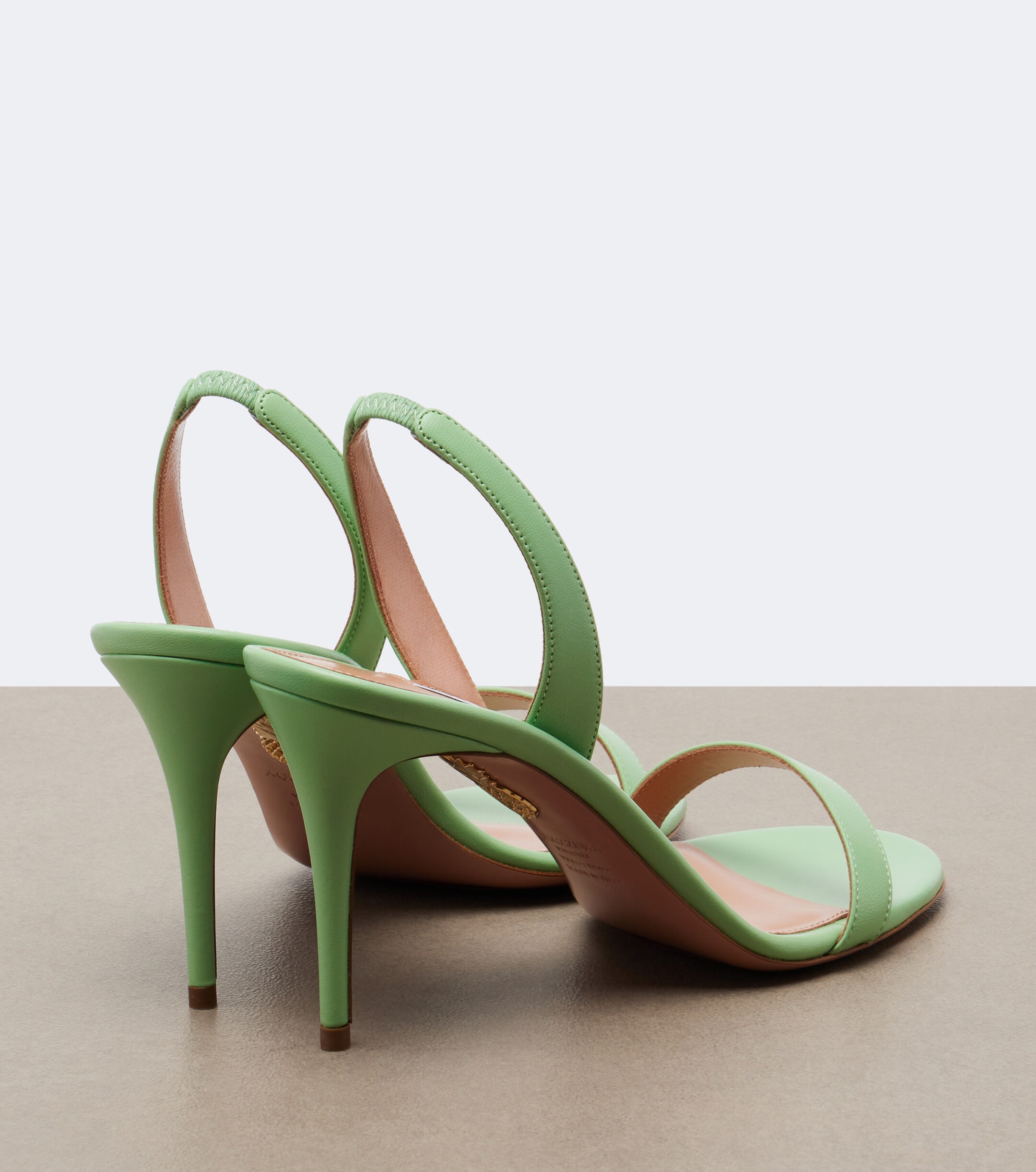 AQUAZZURA Aquazzura So Nude leather slingback sandals
