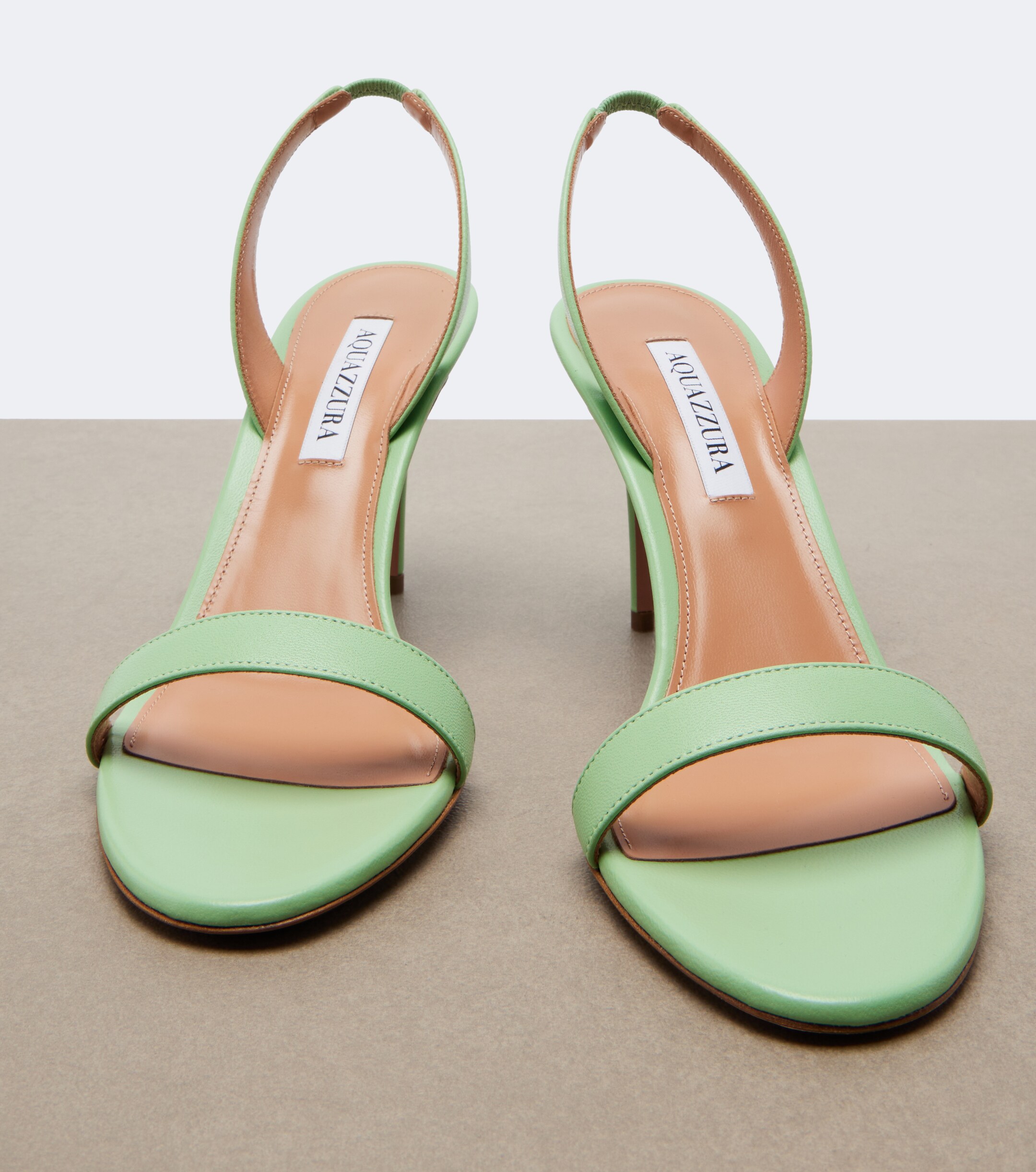 AQUAZZURA Aquazzura So Nude leather slingback sandals