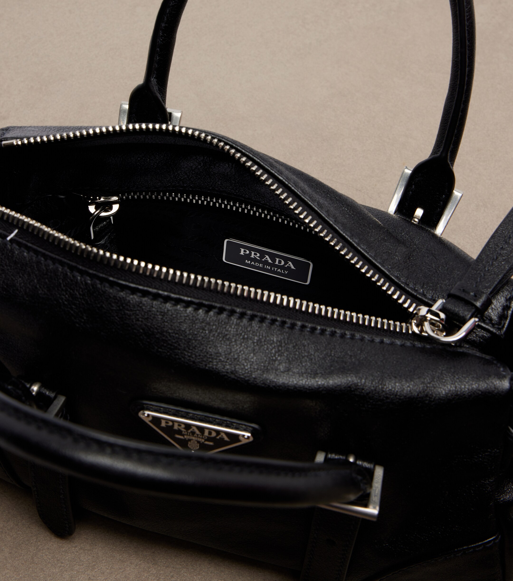 Prada Prada Bonnie Small leather top-handle bag