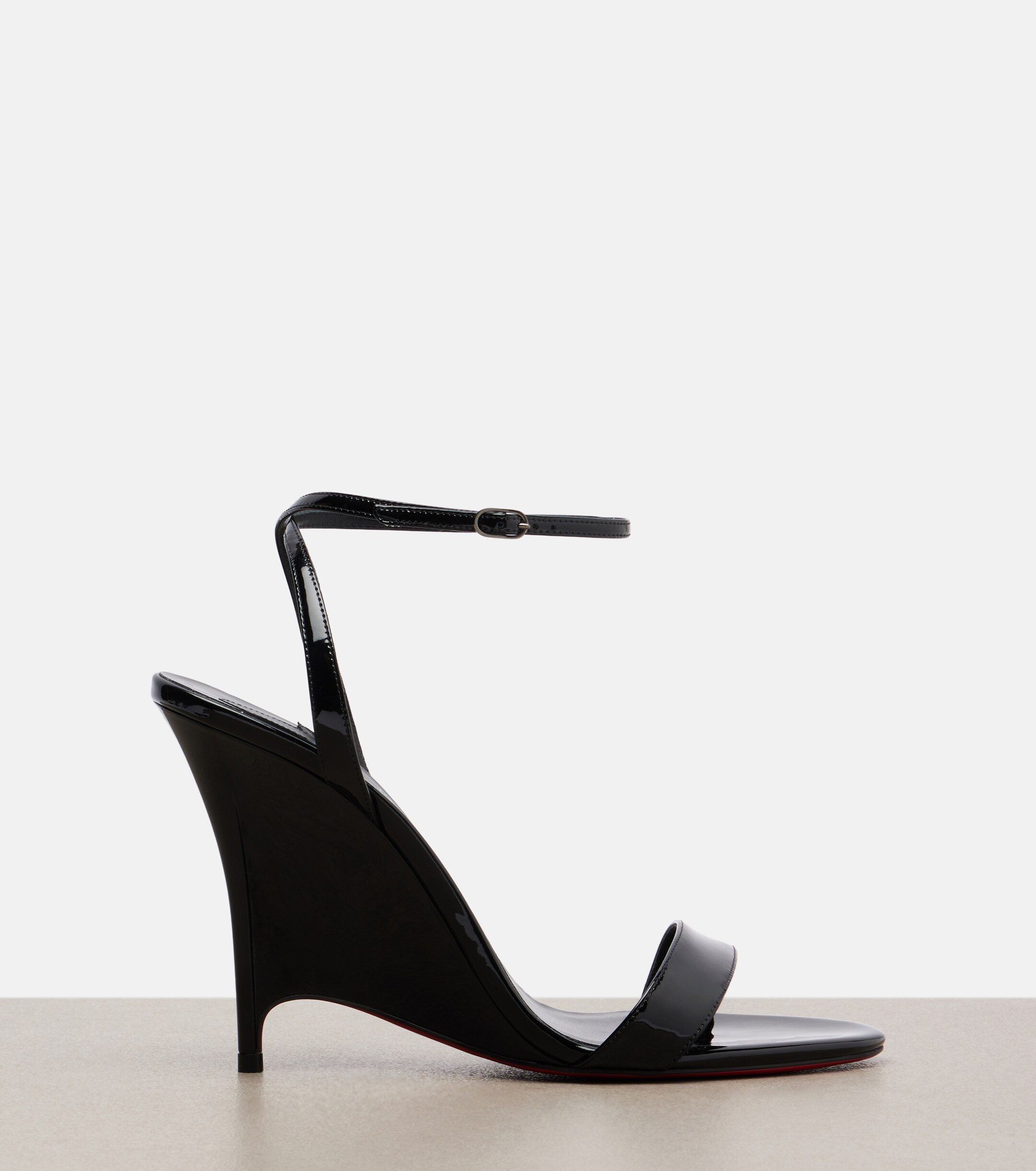 CHRISTIAN LOUBOUTIN Christian Louboutin Miss Z patent leather wedge sandals