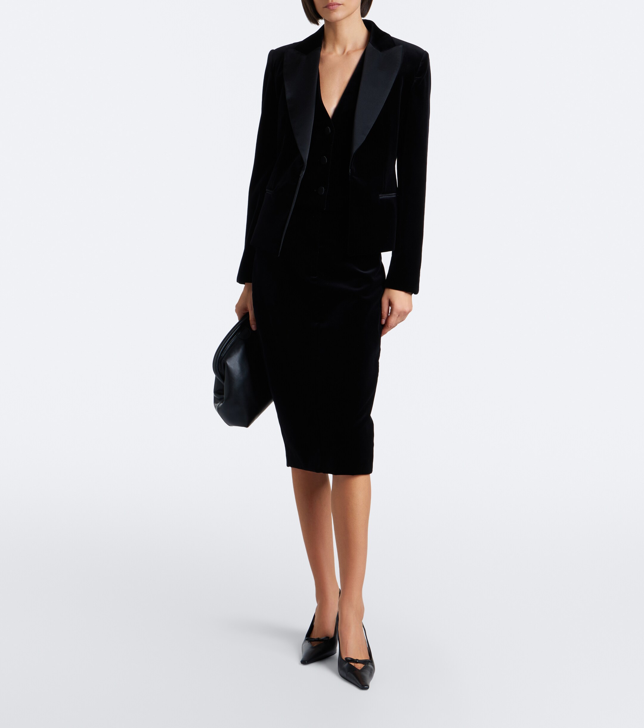 Max Mara Max Mara Elegante cotton velvet pencil skirt