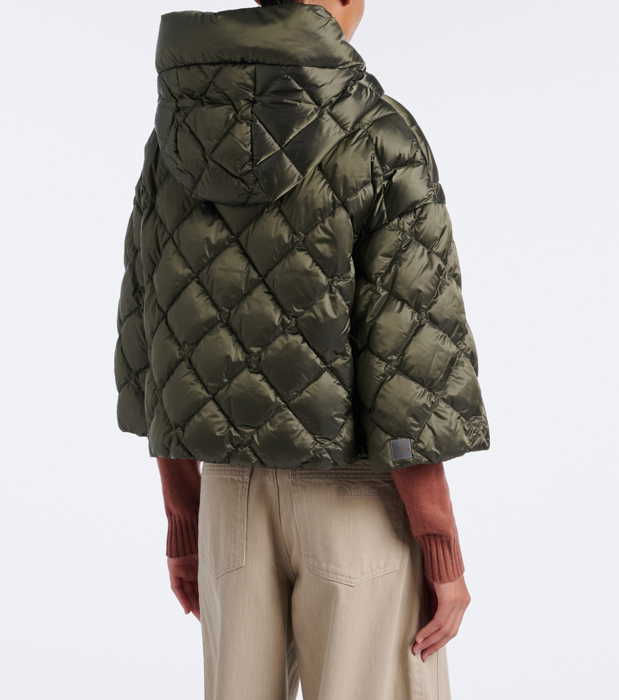 Max Mara Max Mara Hooded quilted cropped down jacket