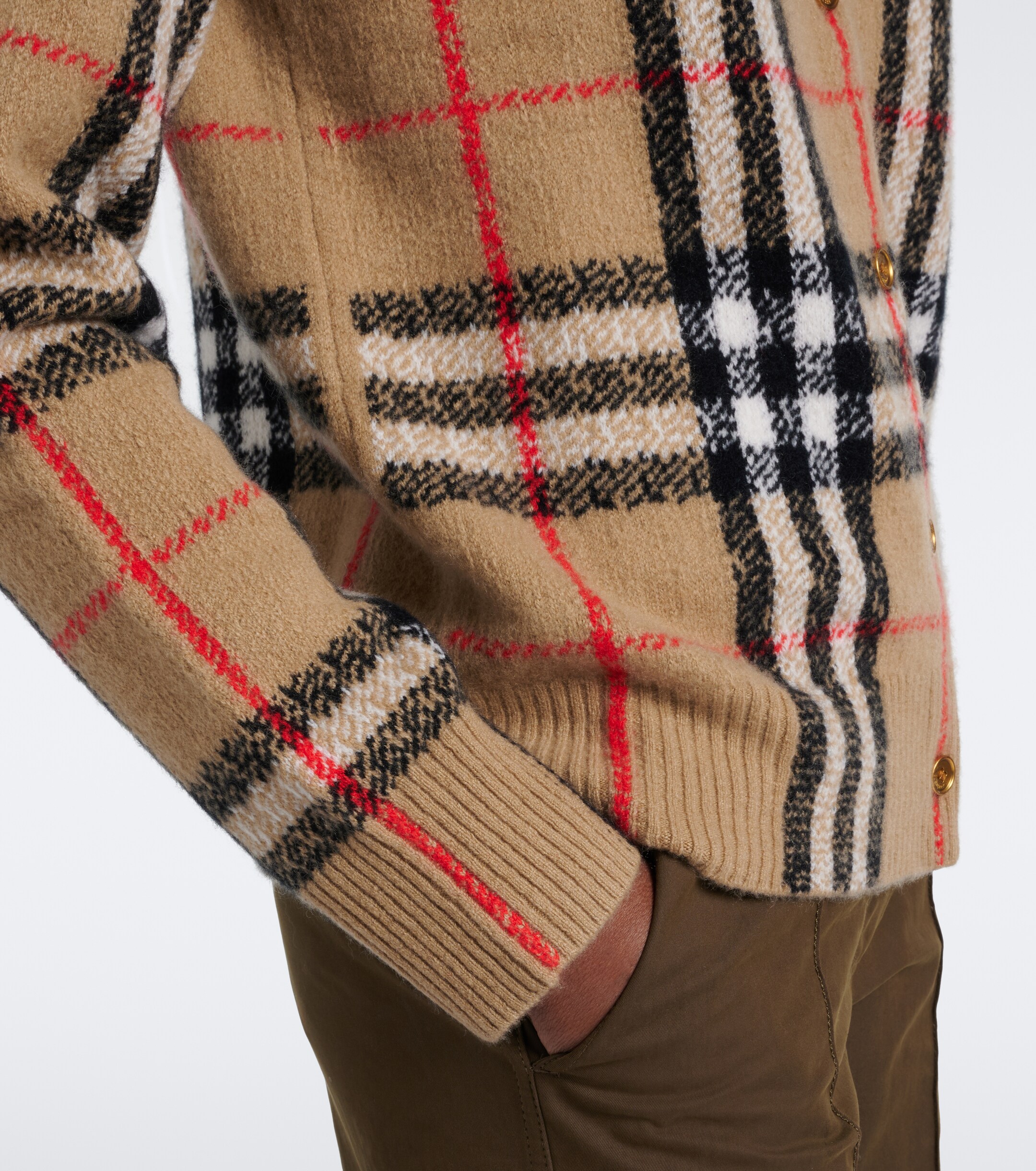 Burberry Burberry Burberry Check cashmere cardigan