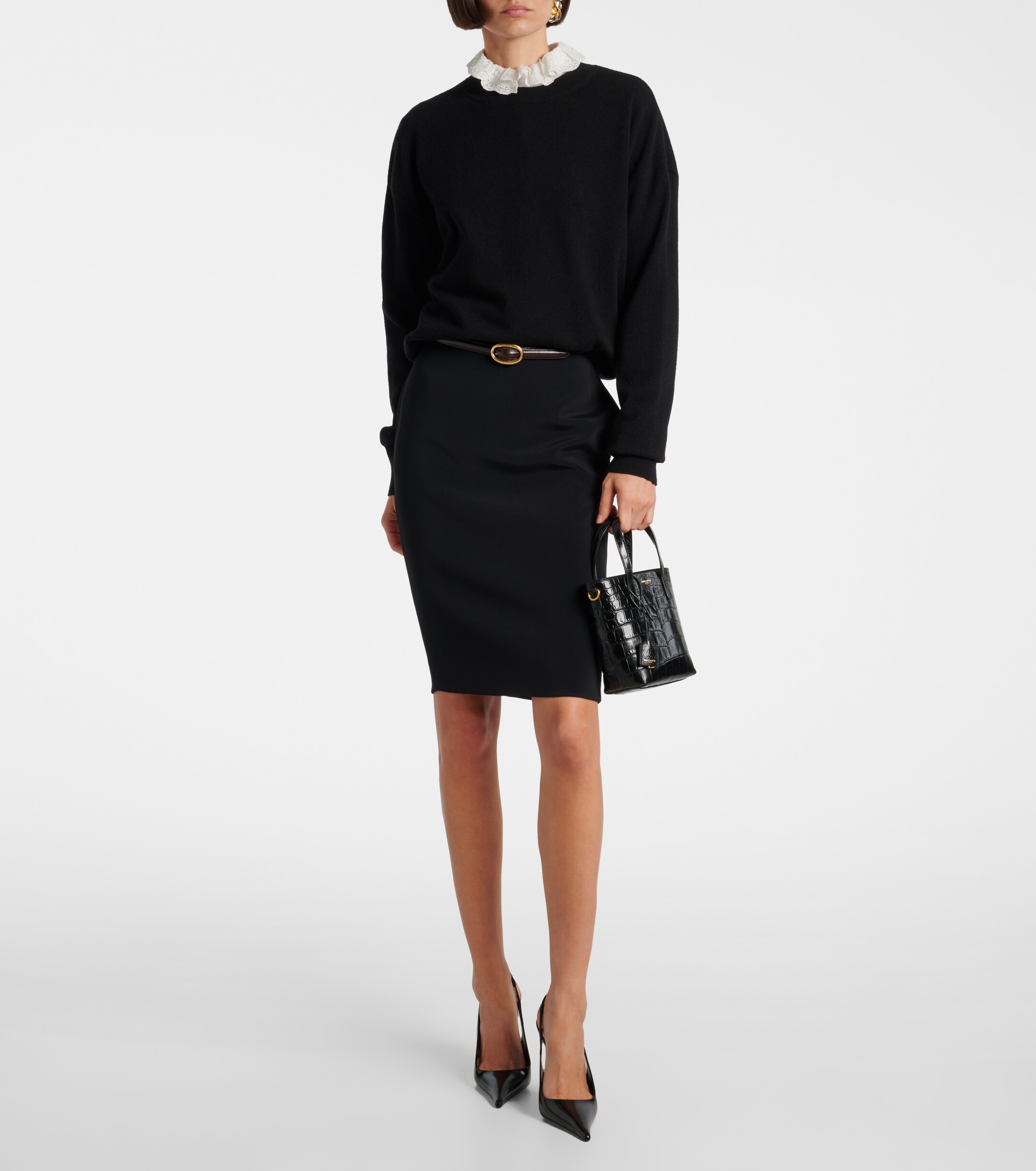 Saint Laurent Toy Shopping N/S leather tote bag