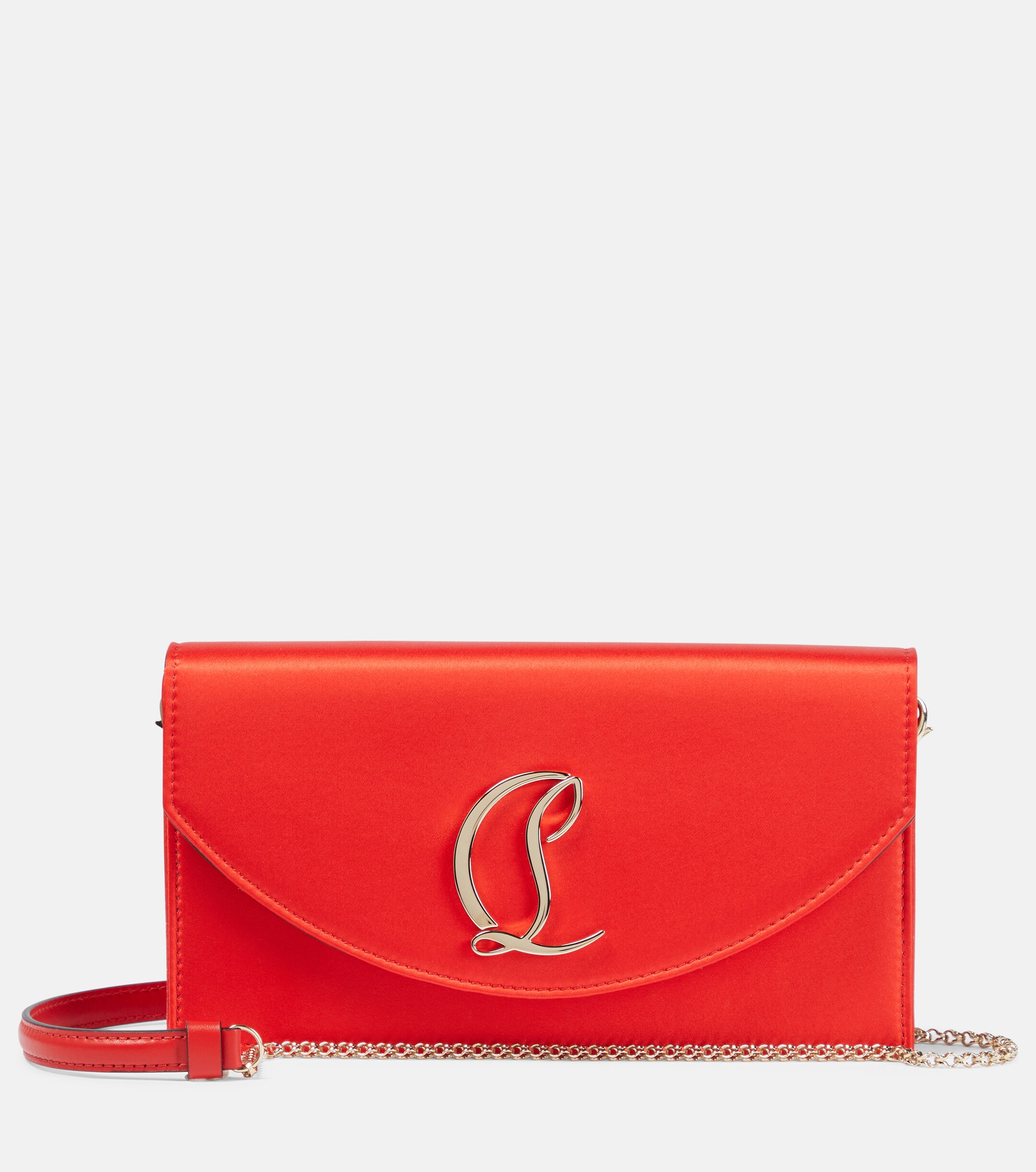CHRISTIAN LOUBOUTIN Loubi54 Small satin crossbody clutch