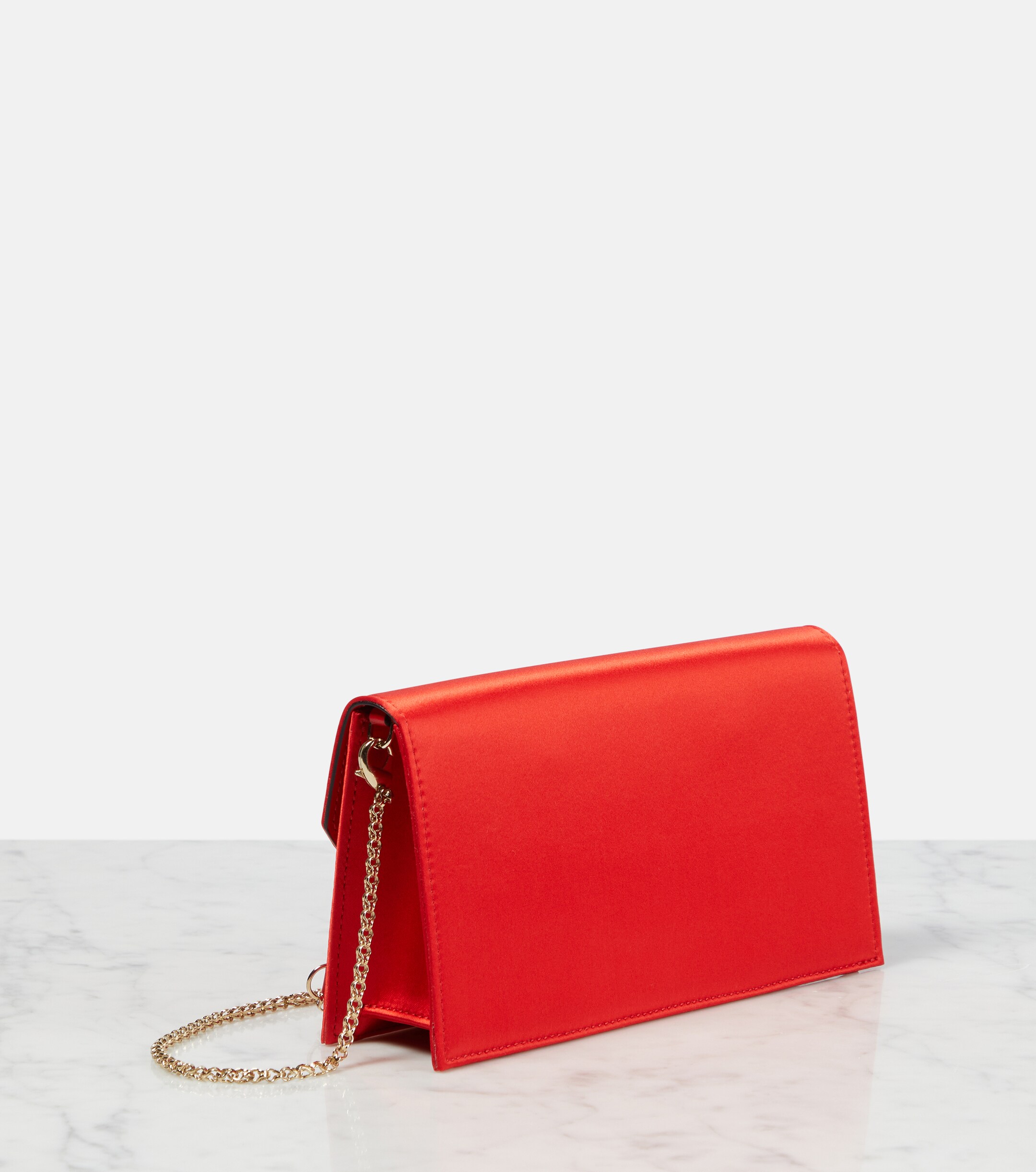 CHRISTIAN LOUBOUTIN Loubi54 Small satin crossbody clutch