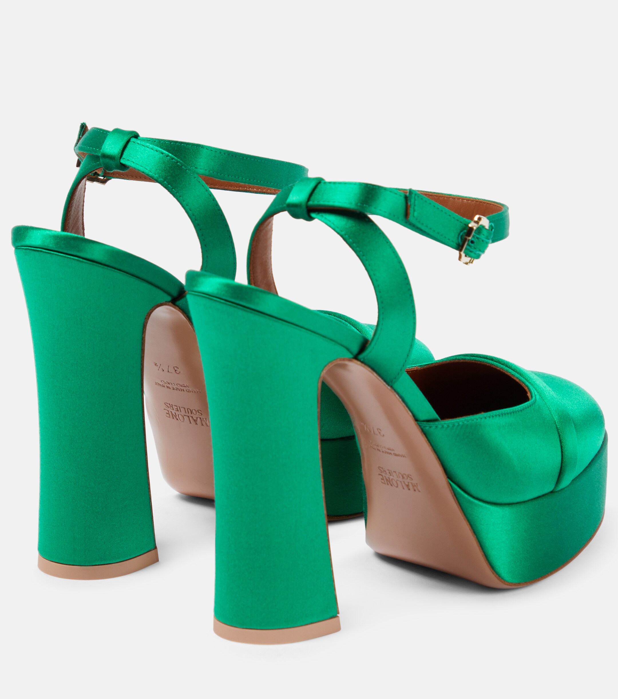 Malone Souliers Mora satin platform pumps thumbnail