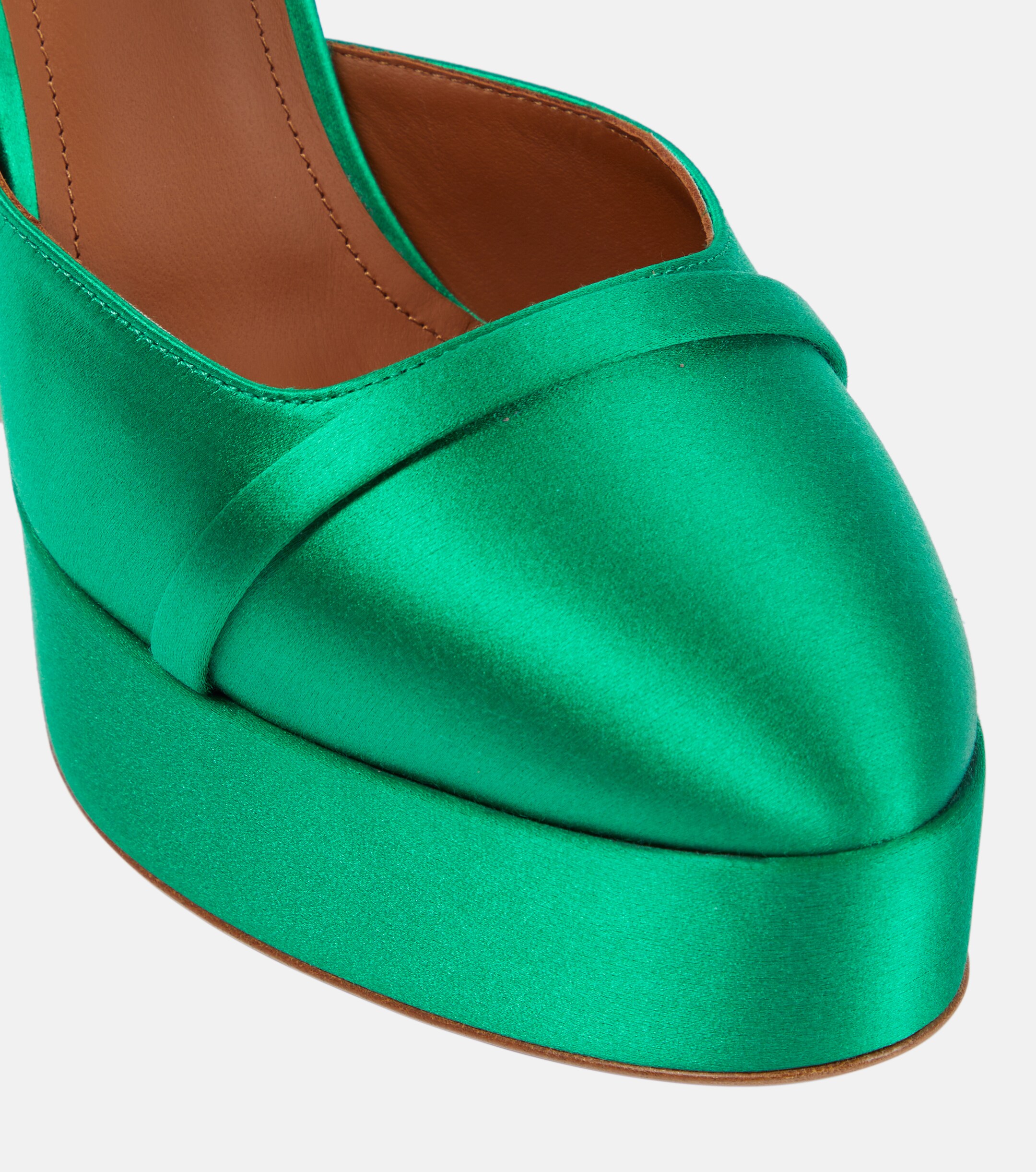 Malone Souliers Mora satin platform pumps thumbnail