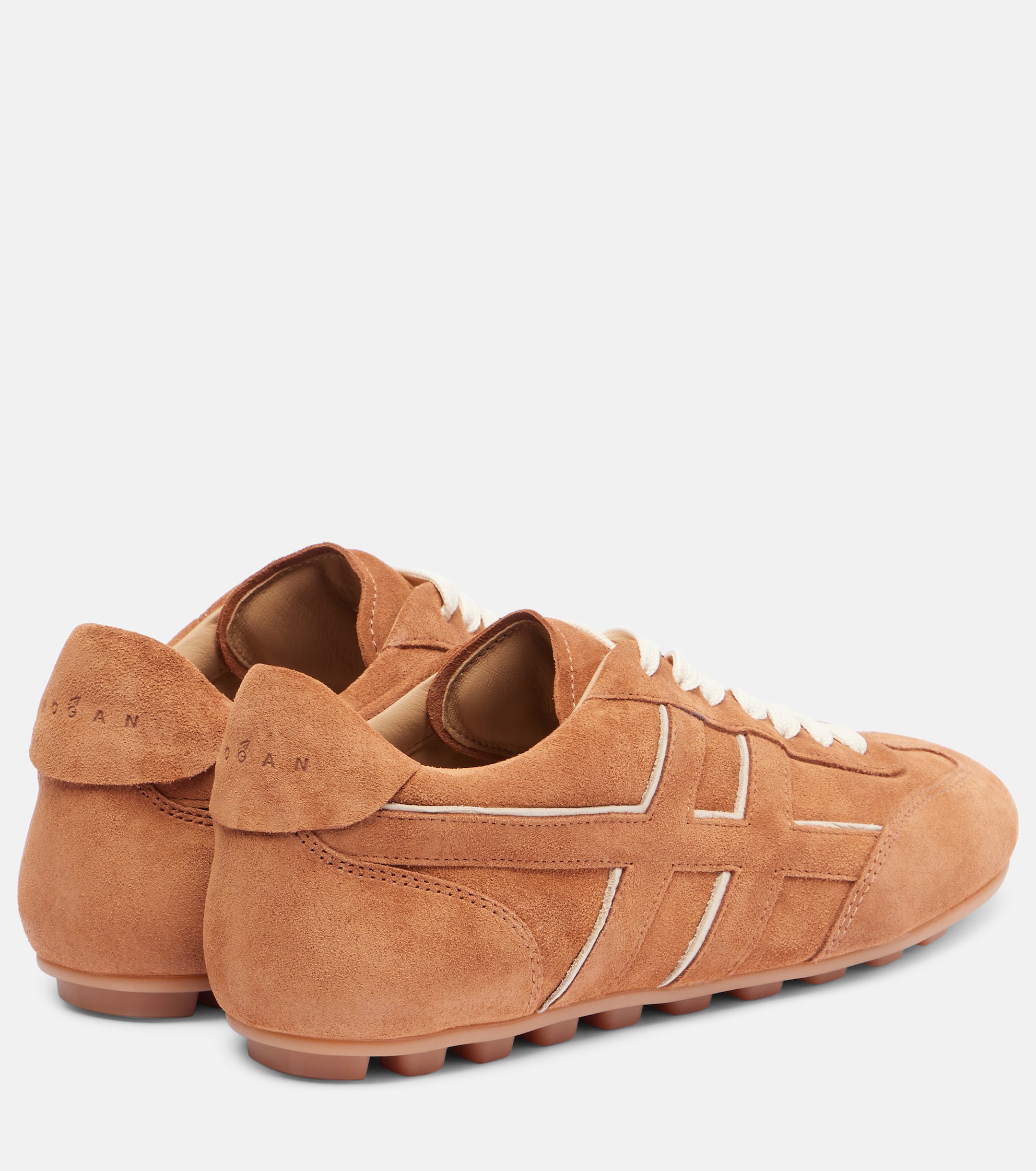 Hogan Refined Brown Suede Lace-Up Shoes - NWT Hogan - HOGAN COOL COCONUT Sneakers on labotte main image 3