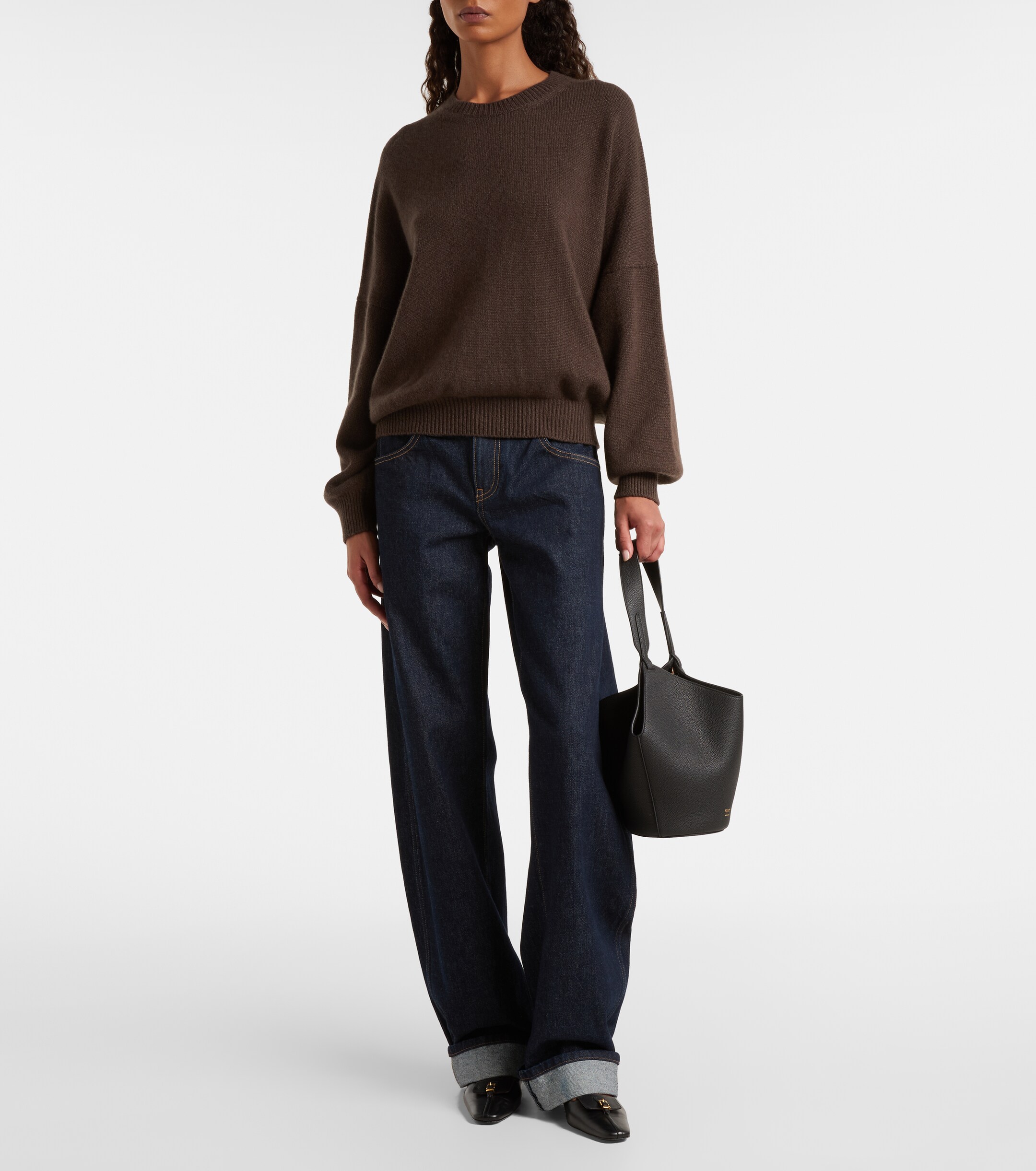 KHAITE Lotus Mini leather tote bag
