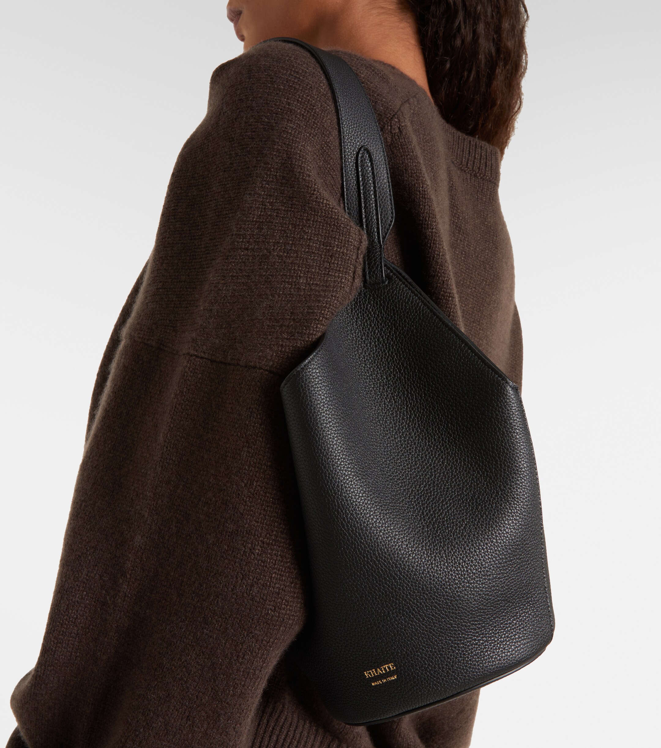KHAITE Lotus Mini leather tote bag