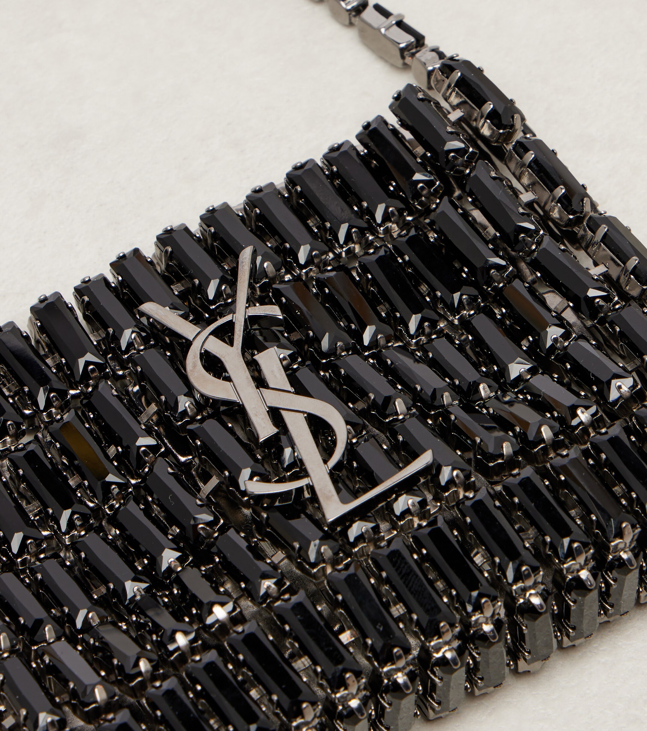 Saint Laurent Cassandre Micro embellished top-handle bag