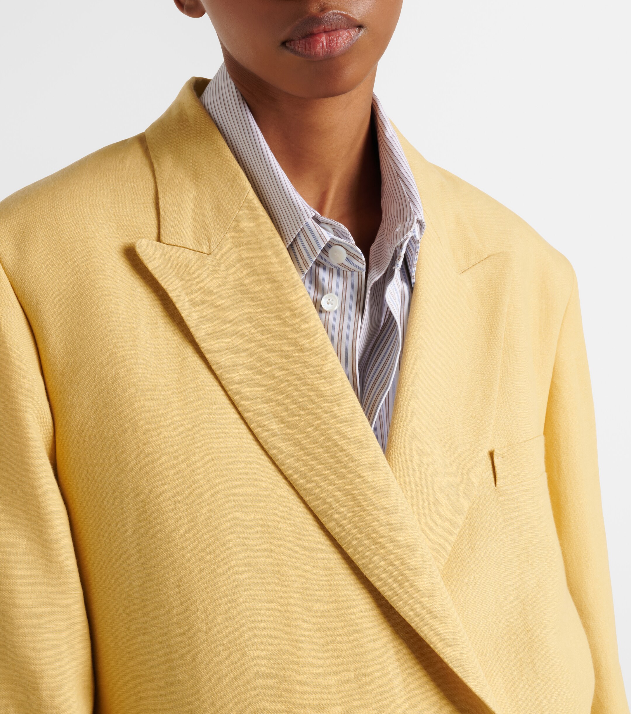 Blazé Milano Nightbreak double-breasted linen blazer
