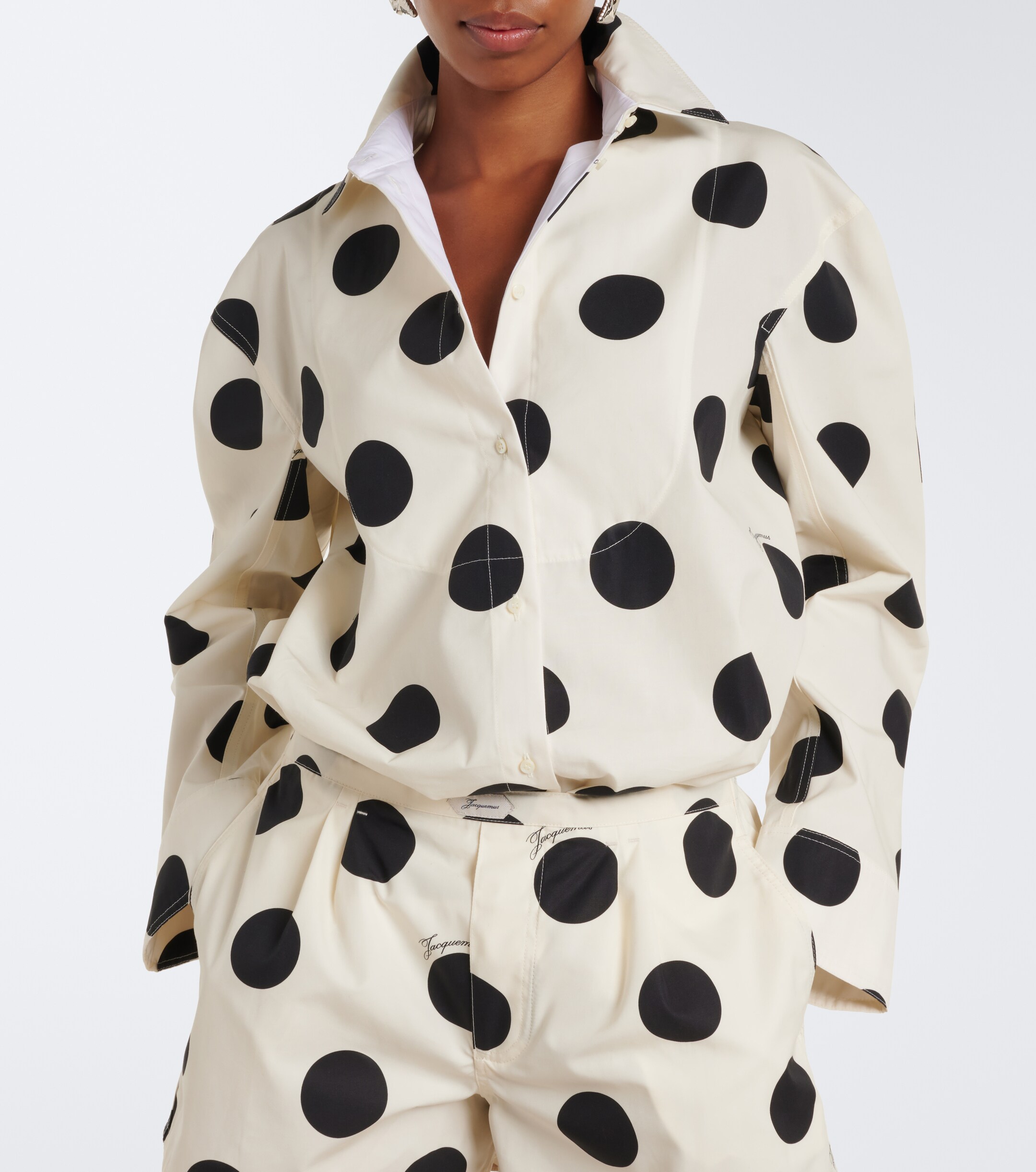 Jacquemus Jacquemus Citta polka-dot cotton shirt