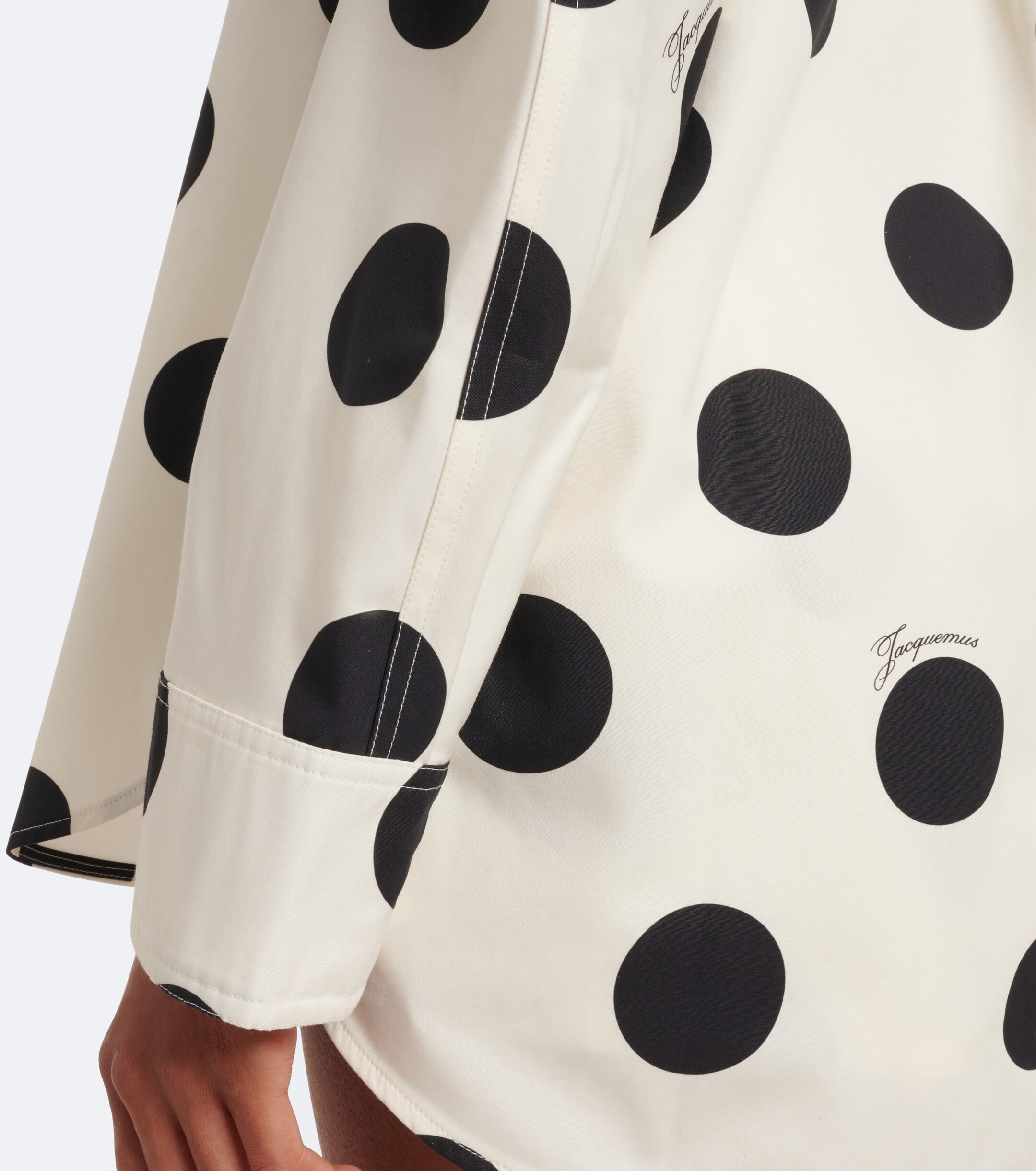 Jacquemus Jacquemus Citta polka-dot cotton shirt