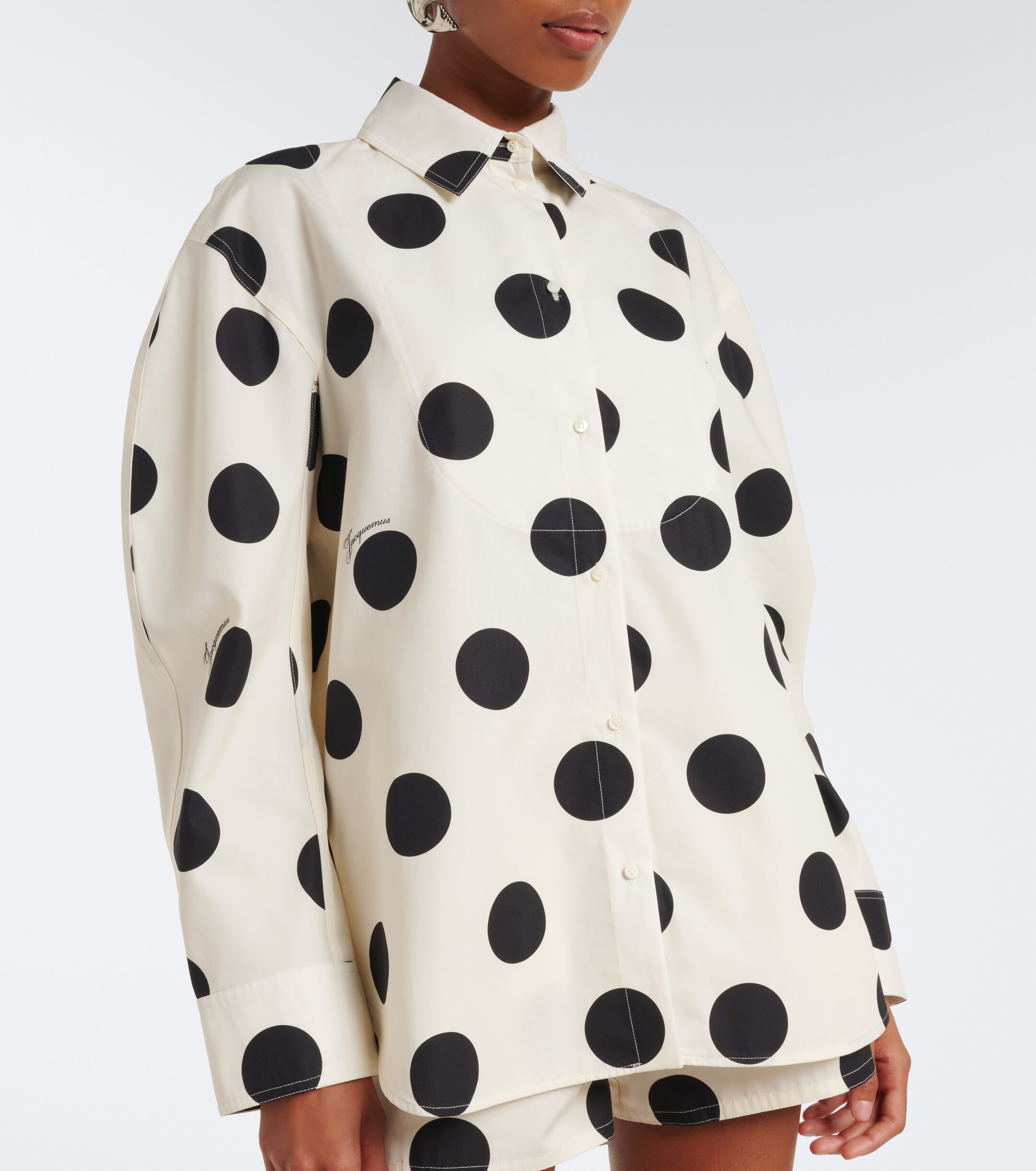 Jacquemus Jacquemus Citta polka-dot cotton shirt
