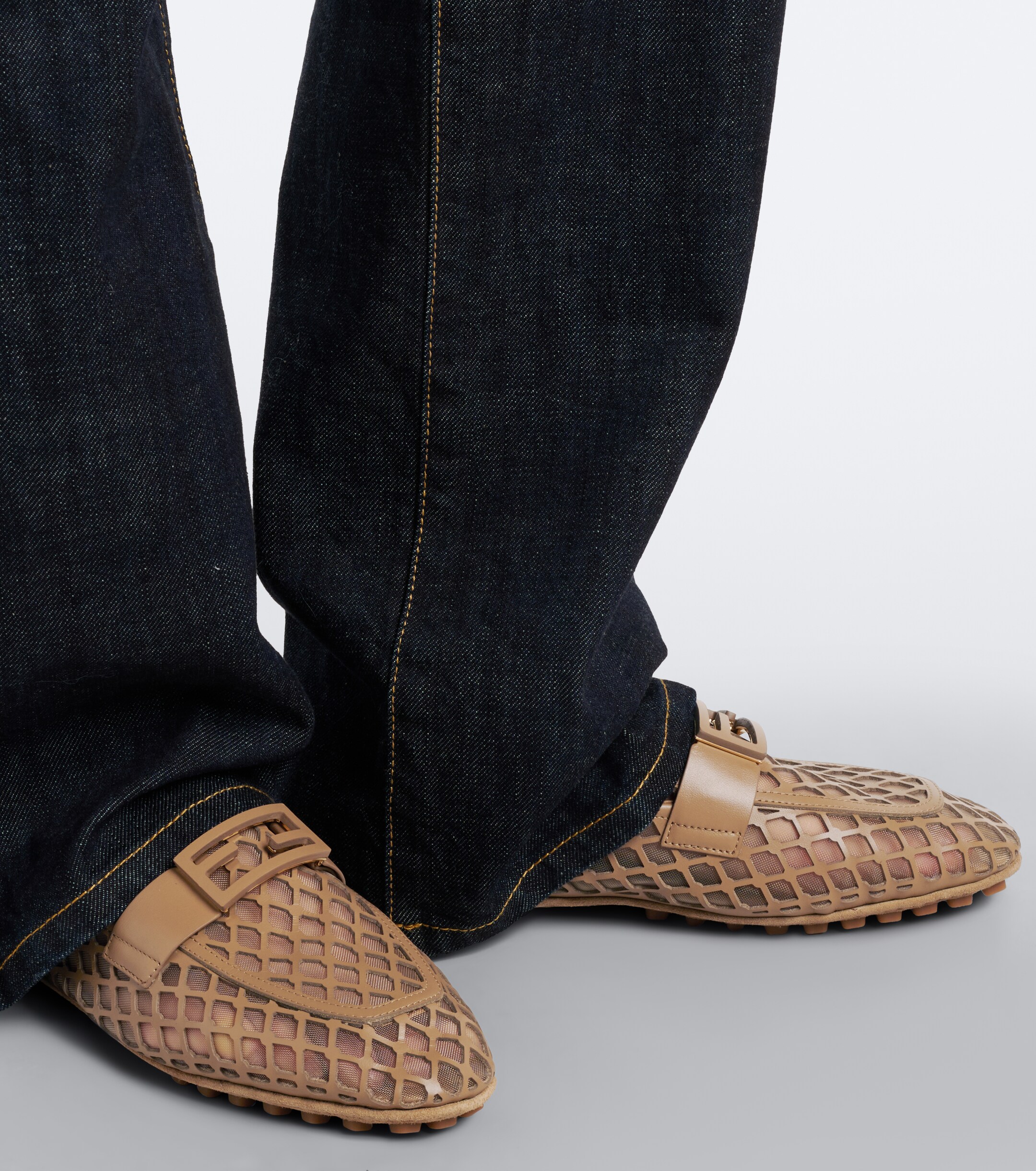 Fendi Fendi Baguette leather driving shoes