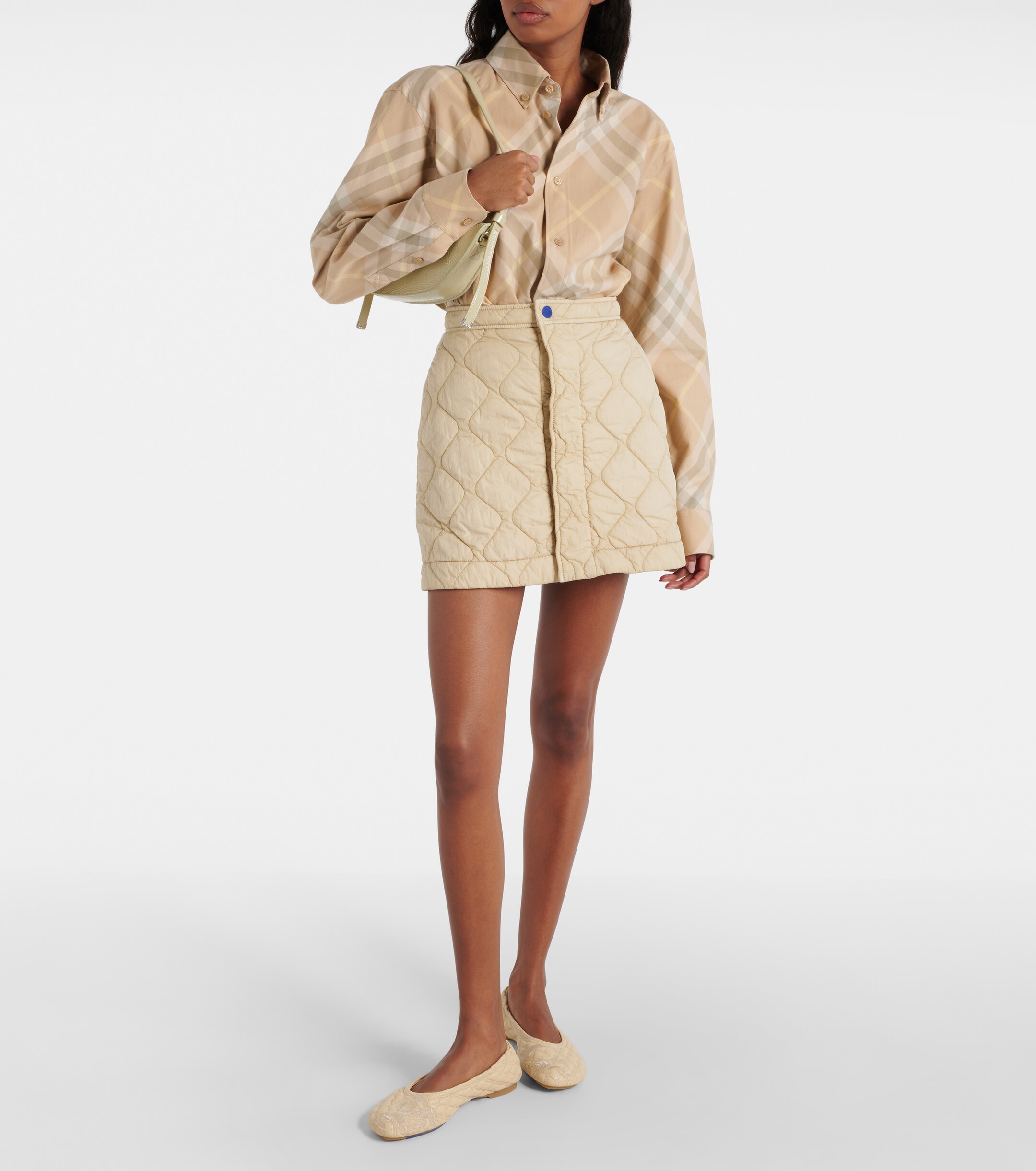 Burberry EKD quilted leather ballet flats thumbnail