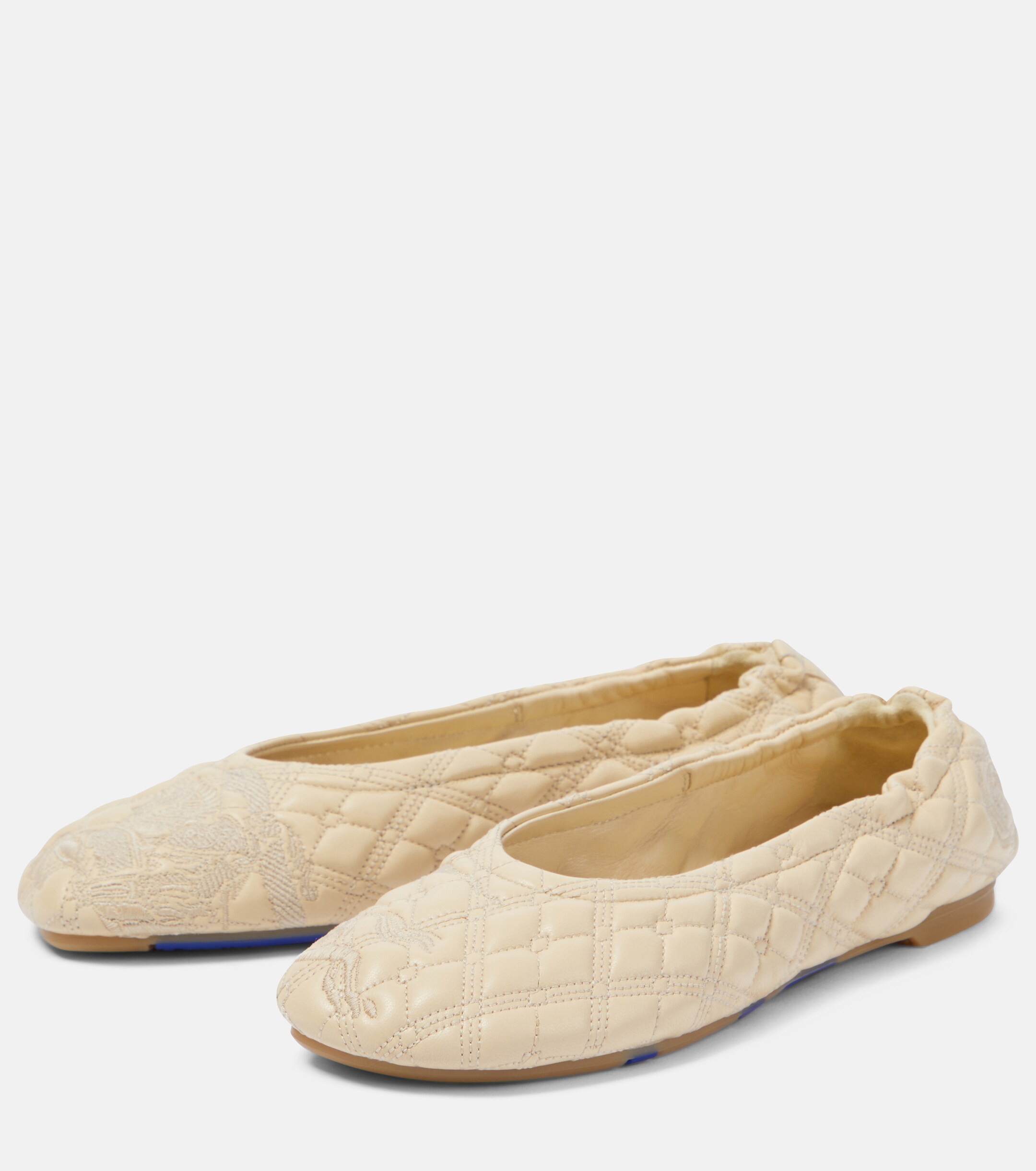 Burberry EKD quilted leather ballet flats thumbnail