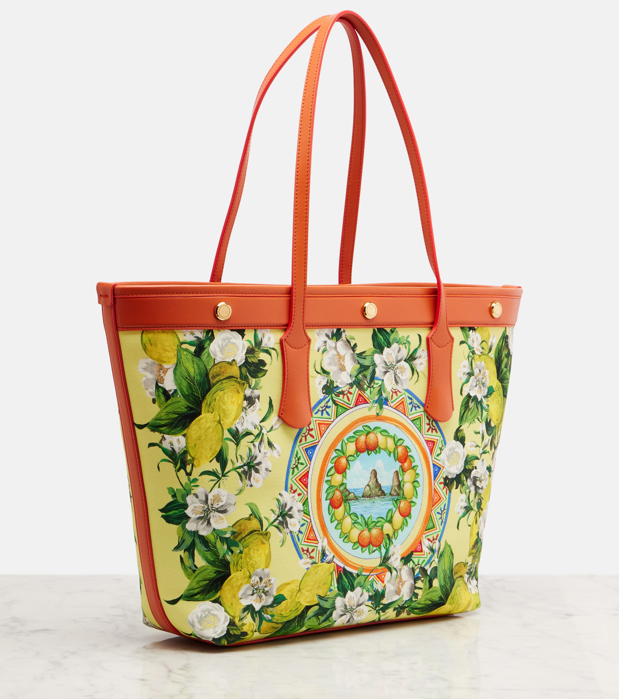 Dolce&Gabbana Taormina Large printed canvas shopper