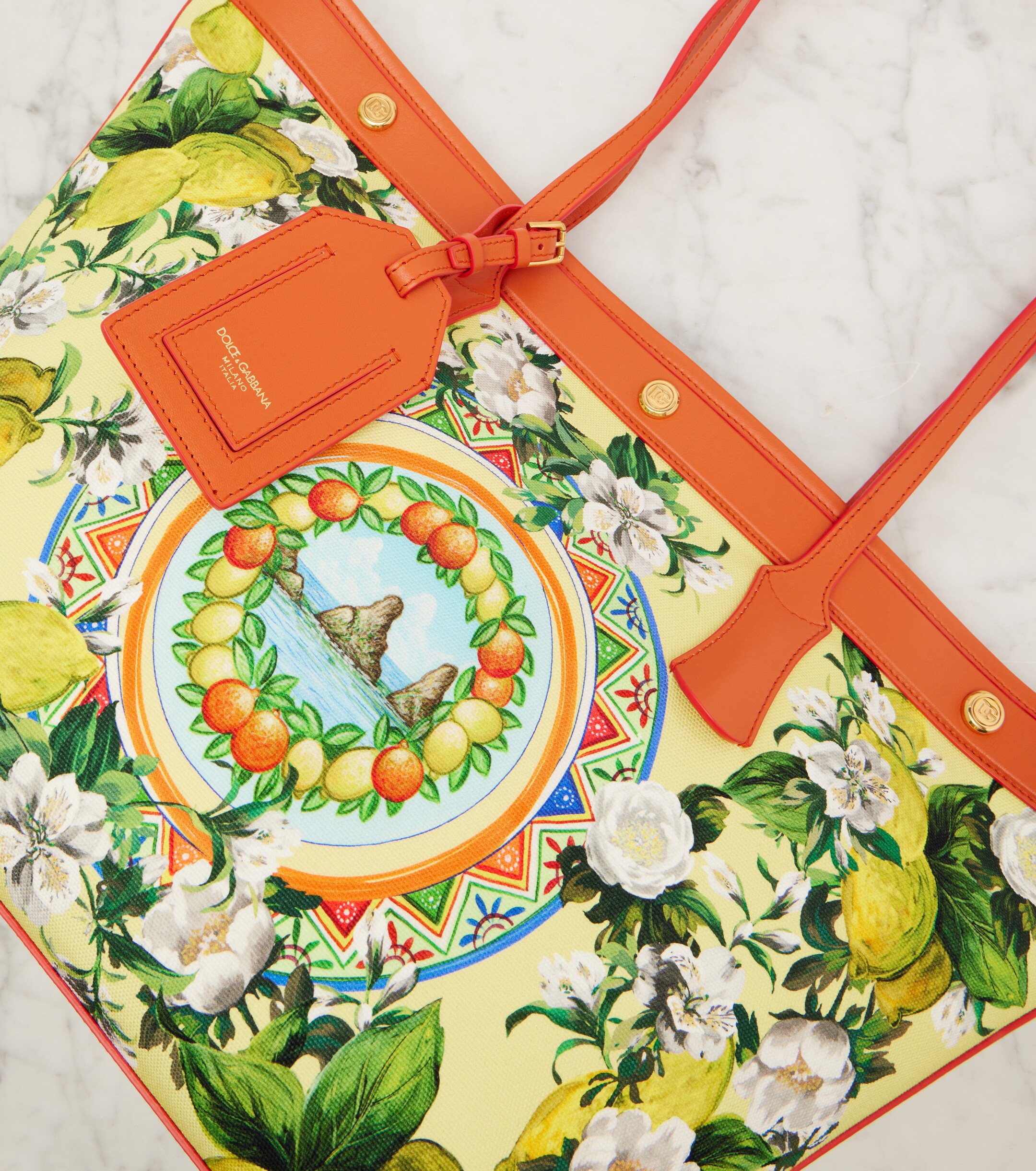 Dolce&Gabbana Taormina Large printed canvas shopper