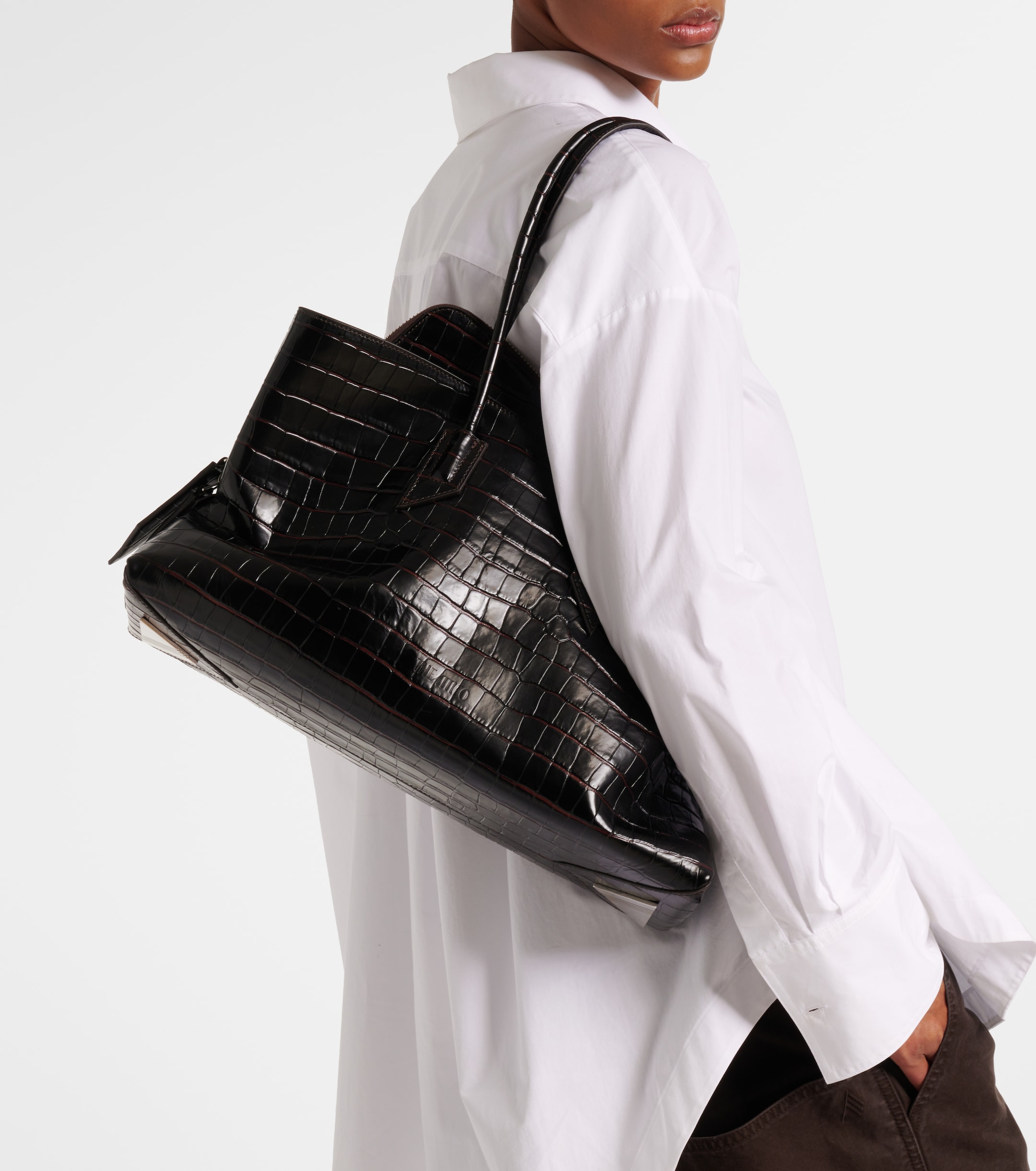 THE ATTICO La Passeggiata Medium leather tote