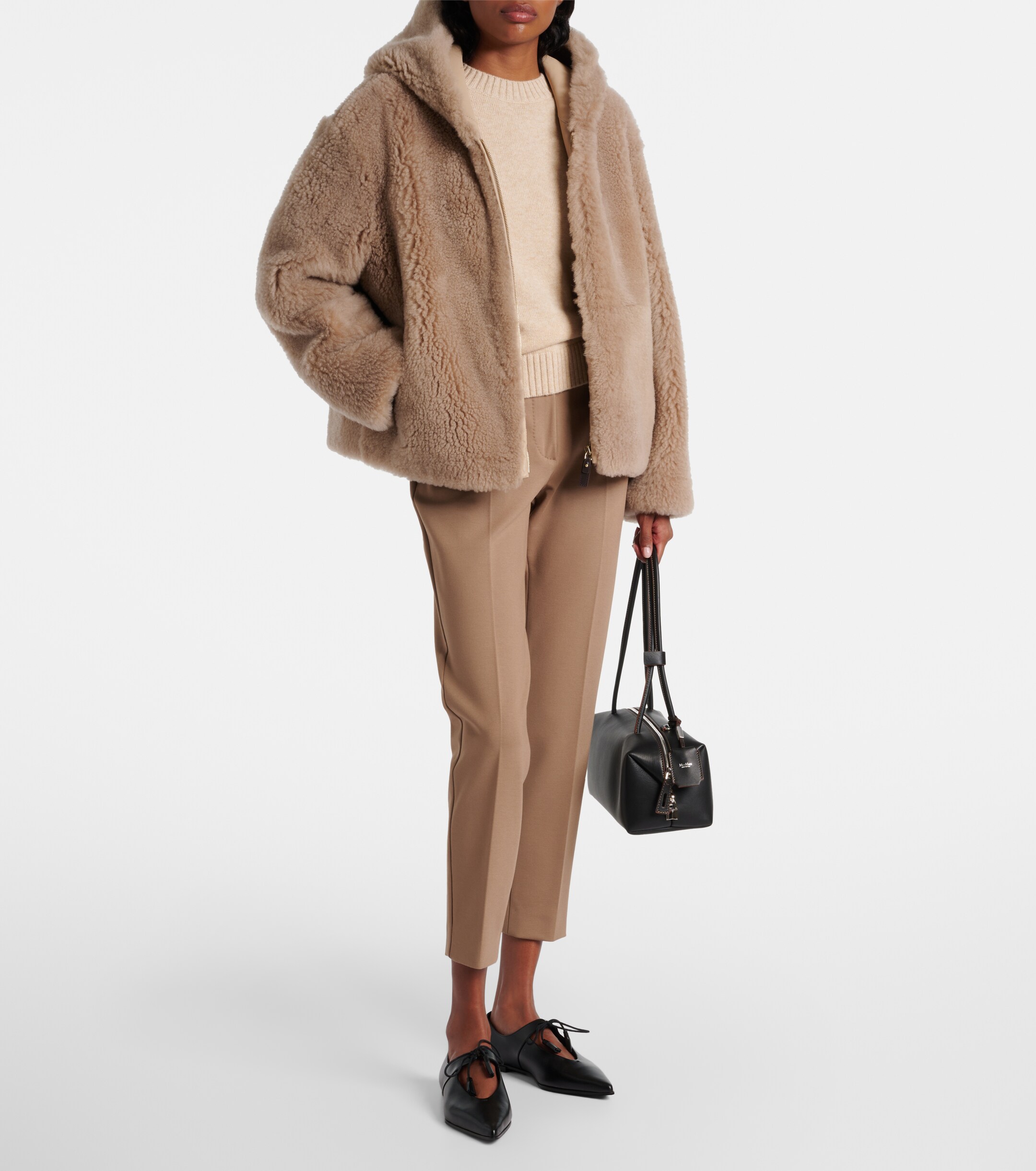 S Max Mara - Sole hooded shearling jacket | Plush