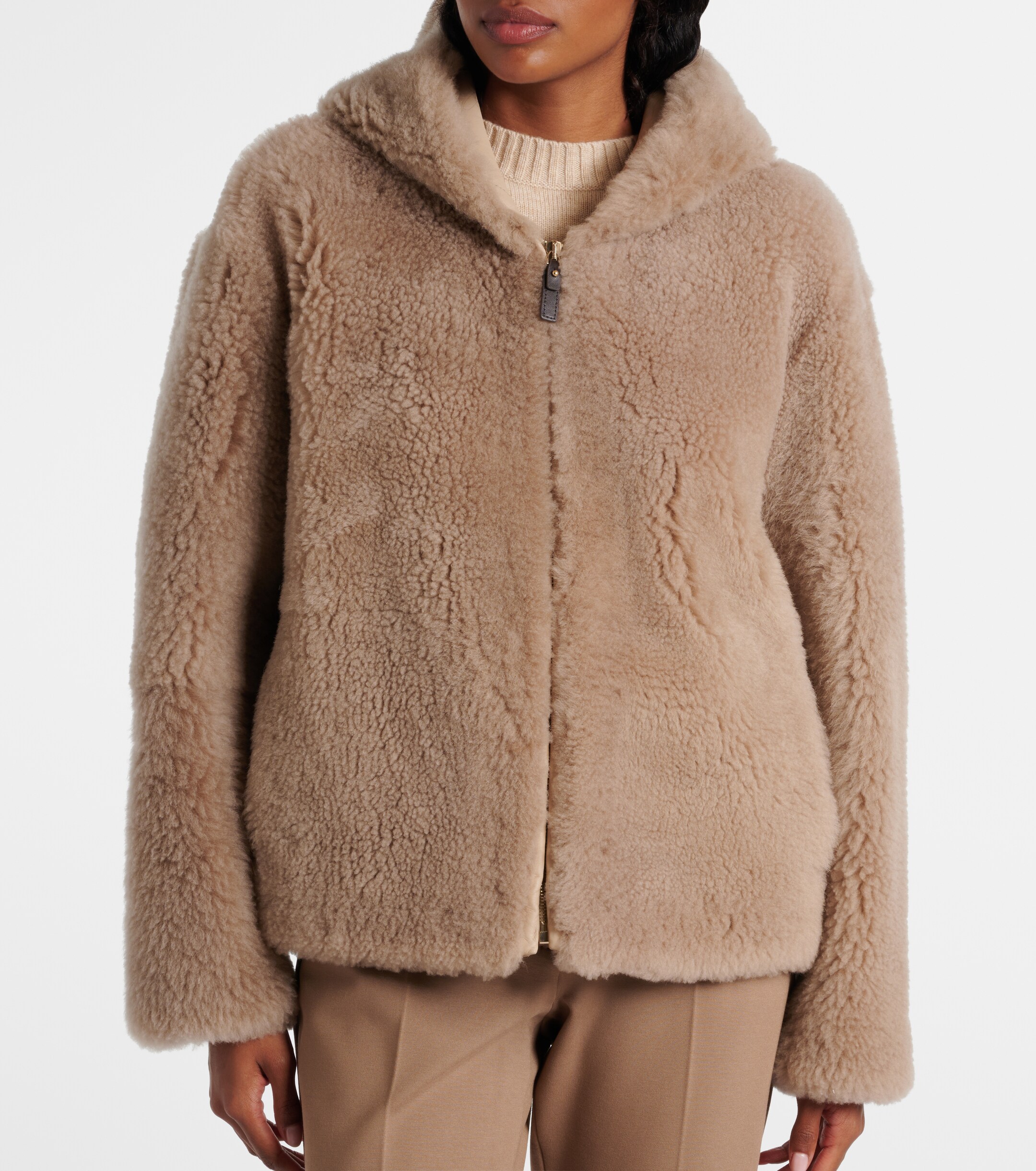 S Max Mara - Sole hooded shearling jacket | Plush