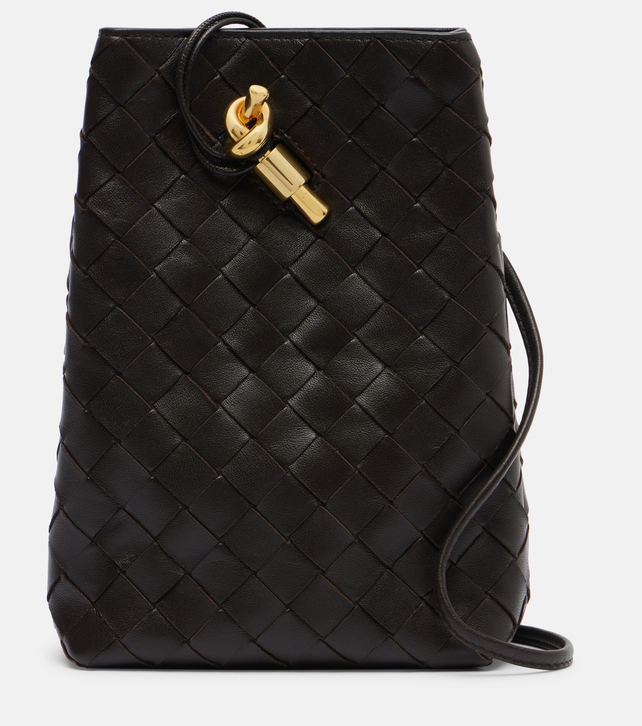 Bottega Veneta Andiamo Intrecciato leather phone pouch