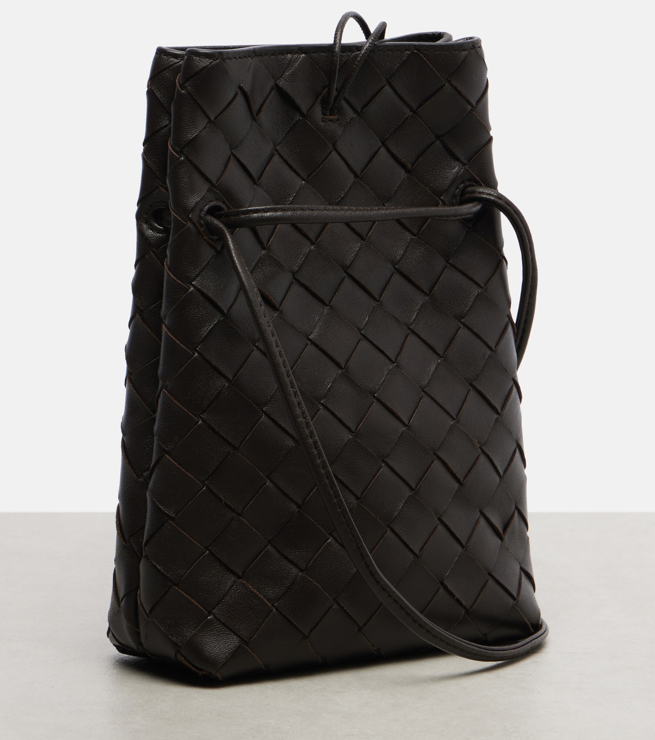 Bottega Veneta Andiamo Intrecciato leather phone pouch