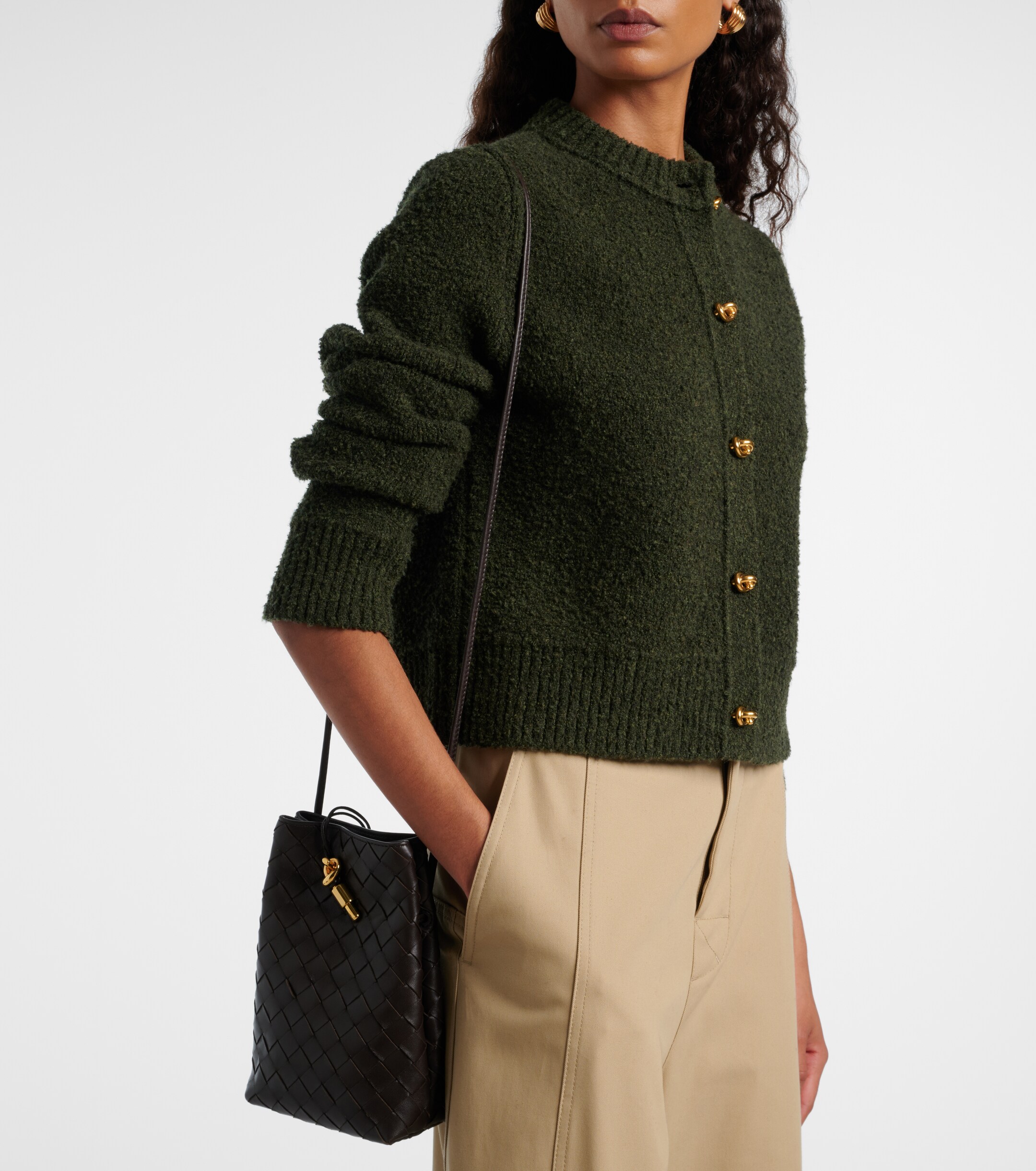 Bottega Veneta Andiamo Intrecciato leather phone pouch